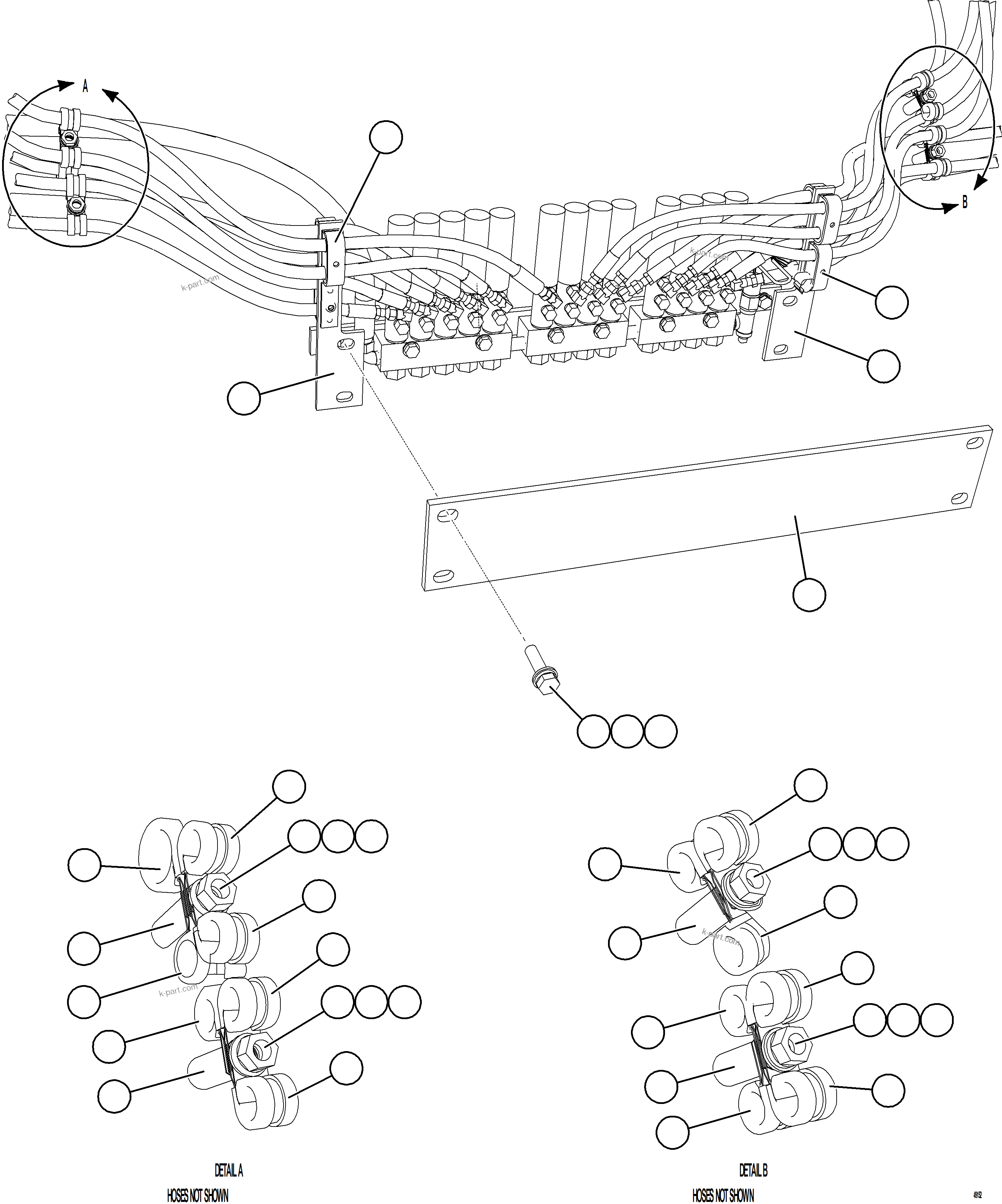 Komatsu parts book diagram for AFE57-KF 830E-1AC S/N A41142  MODERN MACHINERY: AUTOMATIC LUBRICATION - REAR AXLE    3/3