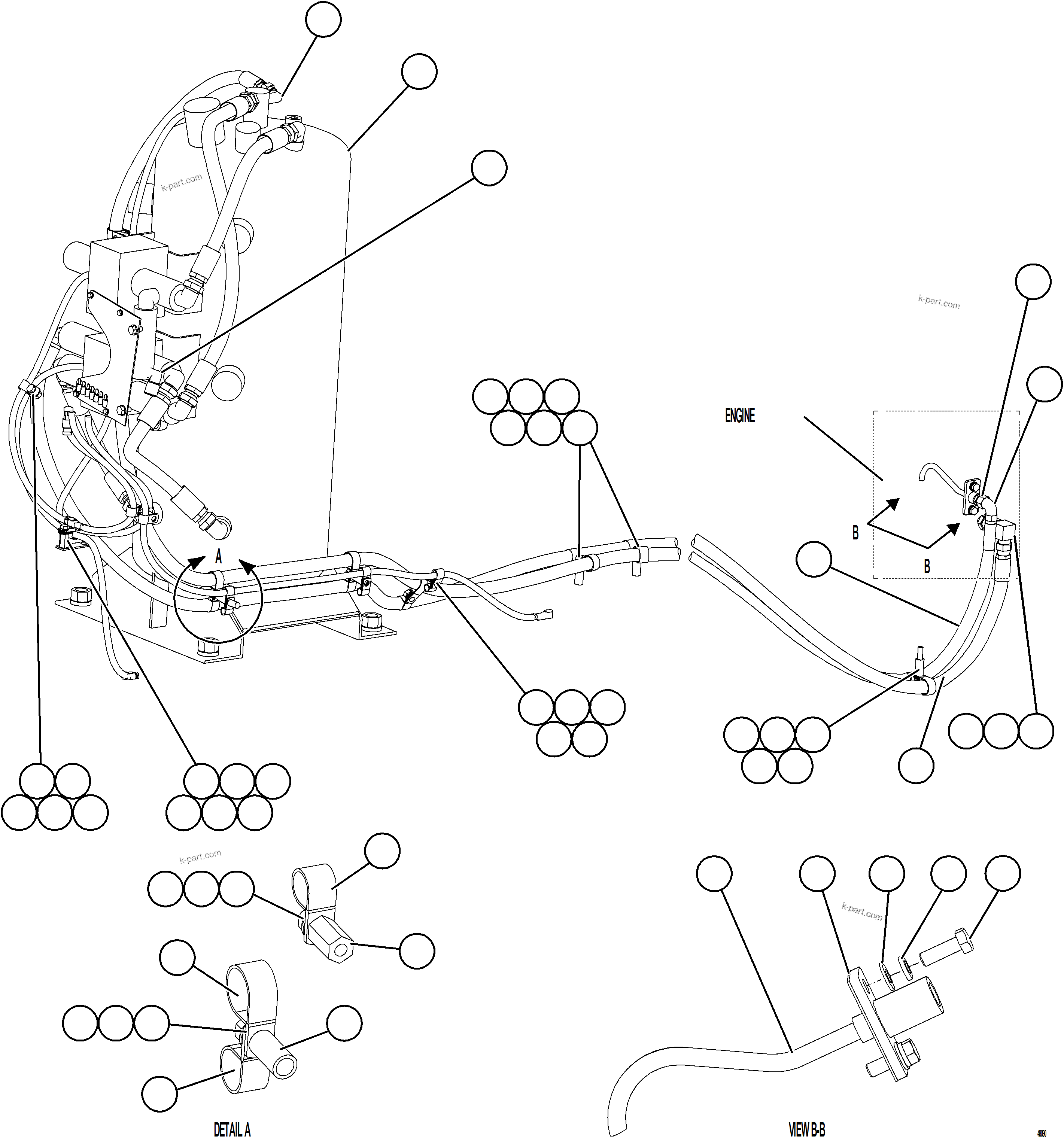 Komatsu parts book diagram for AFE57-KF 830E-1AC S/N A41142  MODERN MACHINERY: RESERVE SYSTEM    1/2