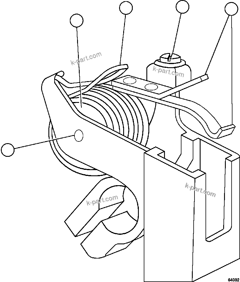 Komatsu parts book diagram for AFE57-KF 830E-1AC S/N A41142  MODERN MACHINERY: BRUSH HOLDER ASSEMBLY    VS8587
