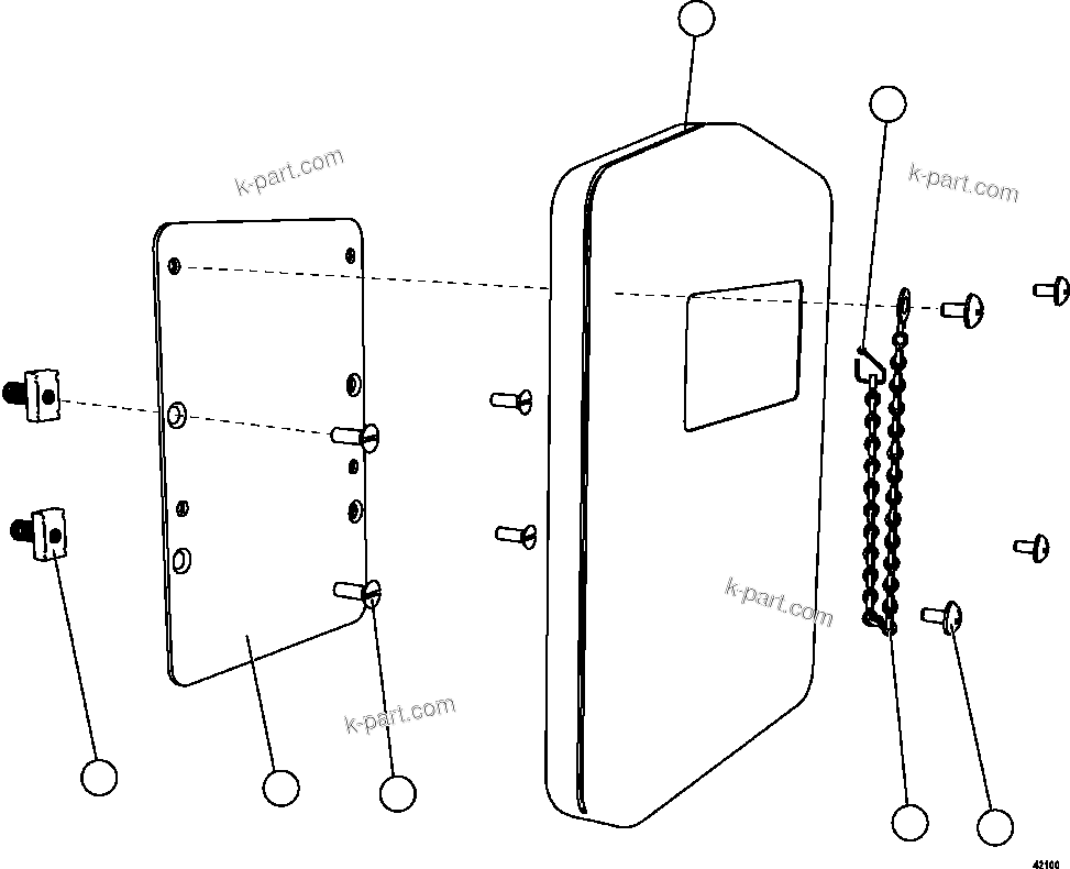 Komatsu parts book diagram for AFE59-FJ 930E-4 S/N A31661, A31664 - A31665, A31677 - A31679, A31698, A31700, A31704, A31718, A31720 & A31724  CASSERONES: MANUAL HOLDER