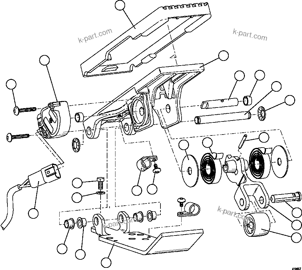 Komatsu parts book diagram for AFE59-FJ 930E-4 S/N A31661, A31664 - A31665, A31677 - A31679, A31698, A31700, A31704, A31718, A31720 & A31724  CASSERONES: ELECTRONIC TREADLE           PB9506