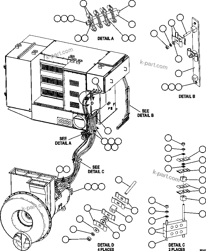 Komatsu parts book diagram for AFE59-FJ 930E-4 S/N A31661, A31664 - A31665, A31677 - A31679, A31698, A31700, A31704, A31718, A31720 & A31724  CASSERONES: CONTROL CABINET EXTERNAL WIRING  3/3