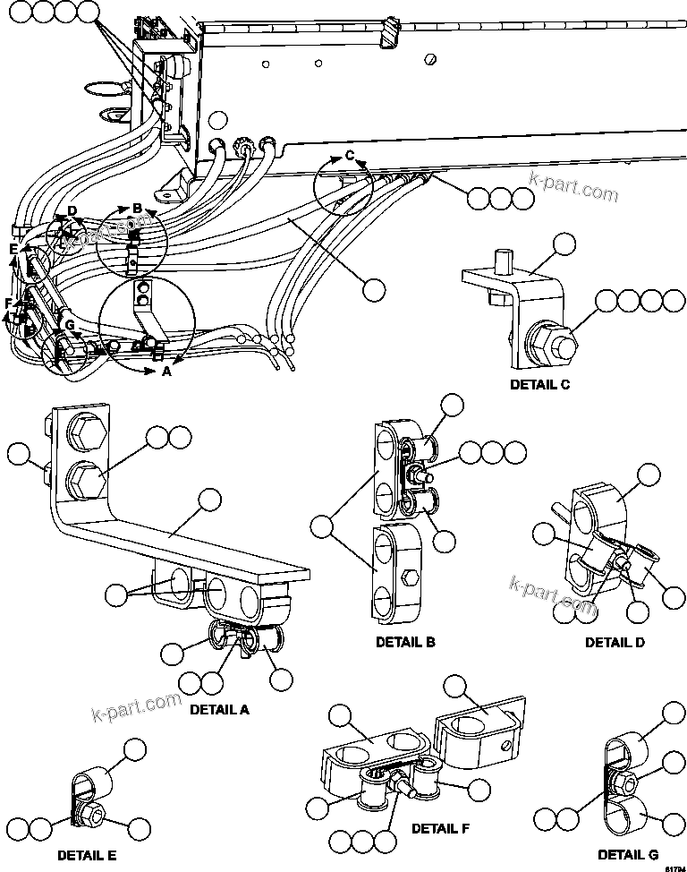 Komatsu parts book diagram for AFE59-FJ 930E-4 S/N A31661, A31664 - A31665, A31677 - A31679, A31698, A31700, A31704, A31718, A31720 & A31724  CASSERONES: BATTERY BOX EXTERNAL WIRING