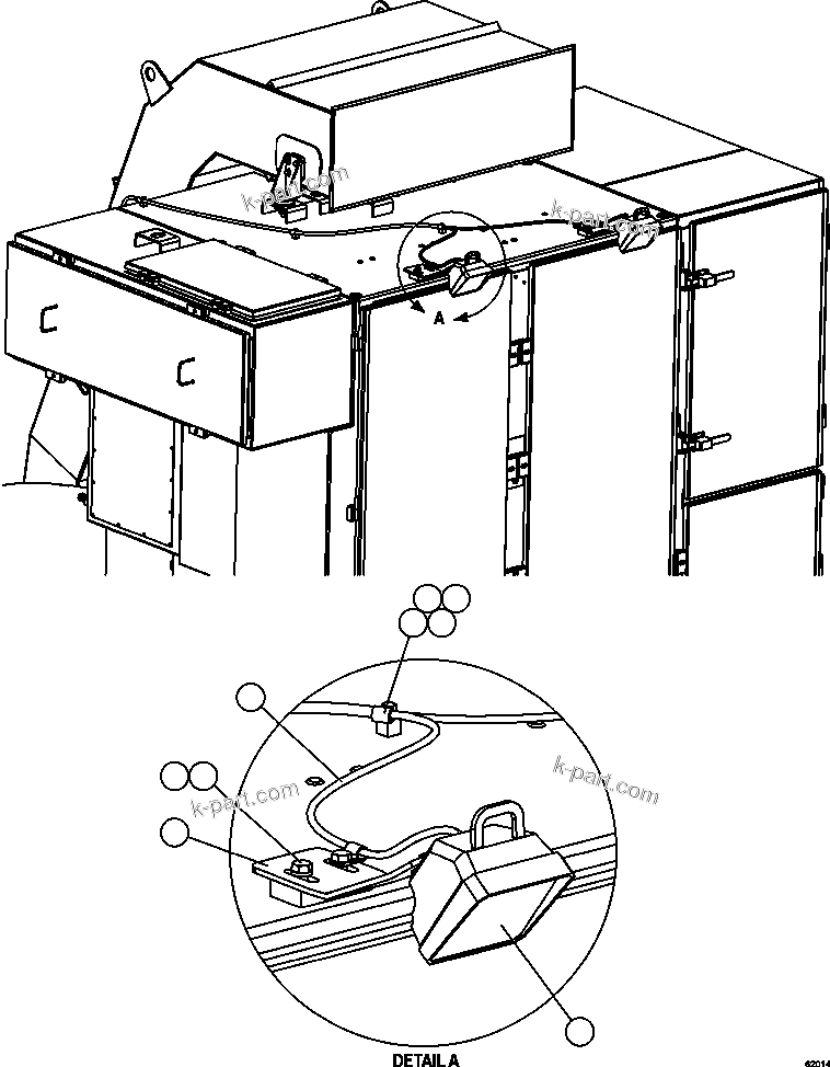 Komatsu parts book diagram for AFE59-FJ 930E-4 S/N A31661, A31664 - A31665, A31677 - A31679, A31698, A31700, A31704, A31718, A31720 & A31724  CASSERONES: CONTROL CABINET SERVICE LIGHTS