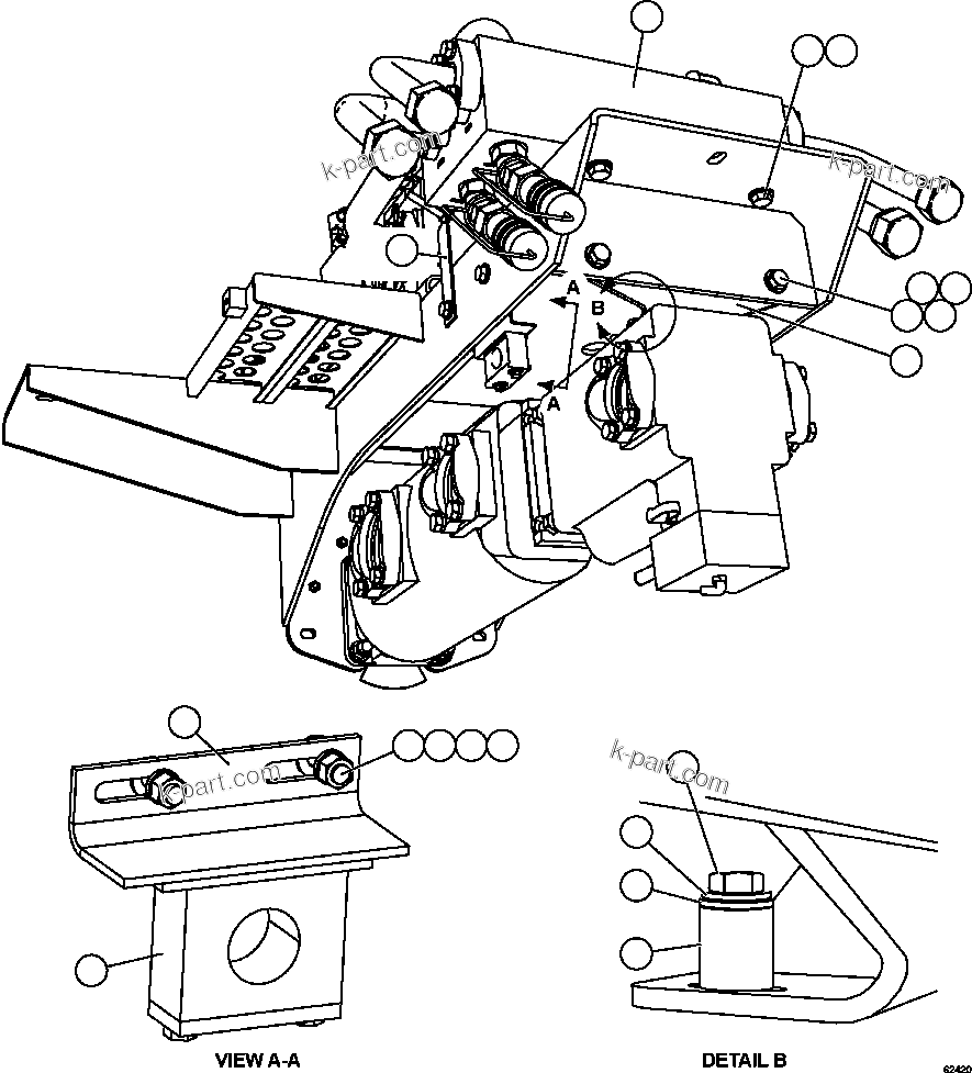 Komatsu parts book diagram for AFE59-FJ 930E-4 S/N A31661, A31664 - A31665, A31677 - A31679, A31698, A31700, A31704, A31718, A31720 & A31724  CASSERONES: PUMP MODULE   3/3