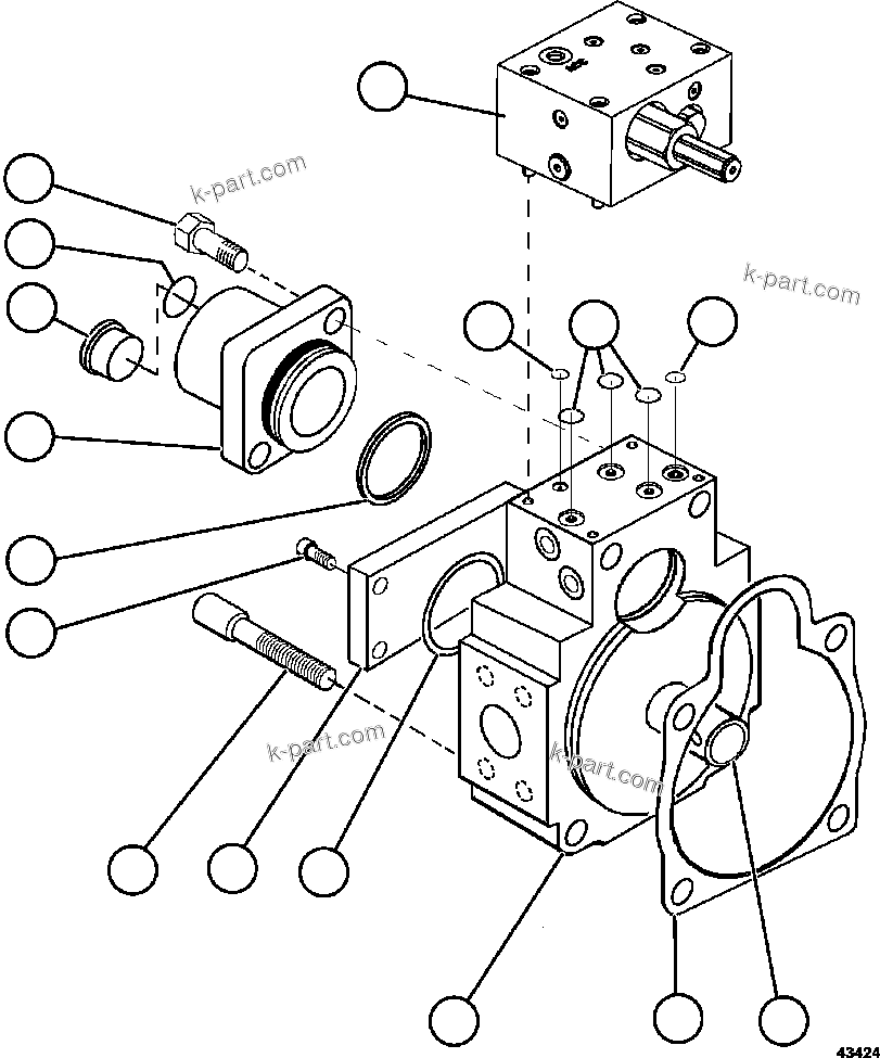 Komatsu parts book diagram for AFE59-FJ 930E-4 S/N A31661, A31664 - A31665, A31677 - A31679, A31698, A31700, A31704, A31718, A31720 & A31724  CASSERONES: STEERING PUMP HOUSING (REAR)      58C-60-00080