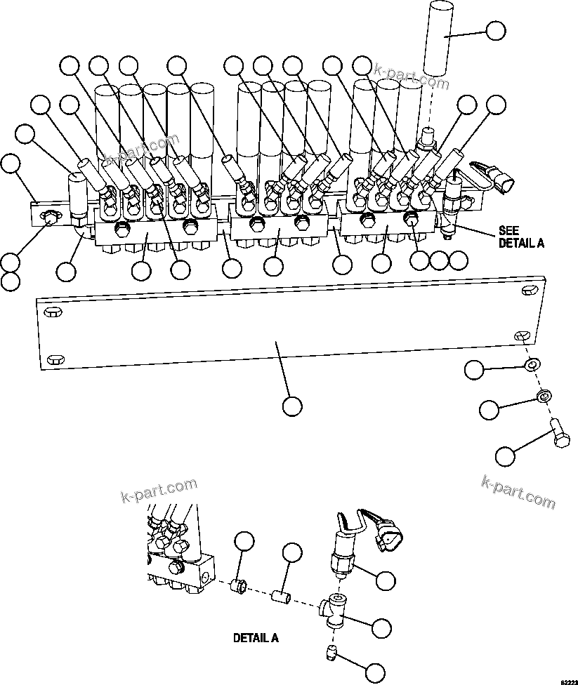 Komatsu parts book diagram for AFE59-FJ 930E-4 S/N A31661, A31664 - A31665, A31677 - A31679, A31698, A31700, A31704, A31718, A31720 & A31724  CASSERONES: AUTOMATIC LUBRICATION SYSTEM - REAR AXLE    1/2