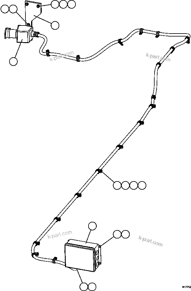 Komatsu parts book diagram for AFE59-FJ 930E-4 S/N A31661, A31664 - A31665, A31677 - A31679, A31698, A31700, A31704, A31718, A31720 & A31724  CASSERONES: HOTSTART - JUNCTION BOX AND RECEPTACLE