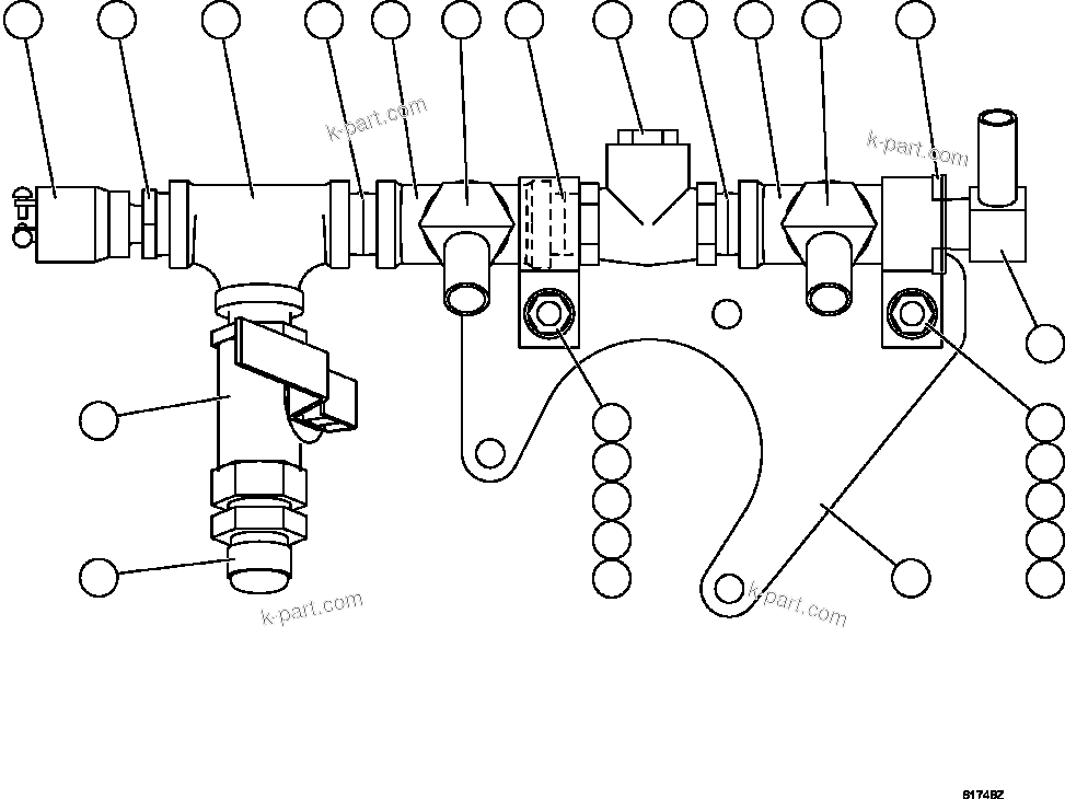 Komatsu parts book diagram for AFE59-FJ 930E-4 S/N A31661, A31664 - A31665, A31677 - A31679, A31698, A31700, A31704, A31718, A31720 & A31724  CASSERONES: MANIFOLD ASSEMBLY      XB0948