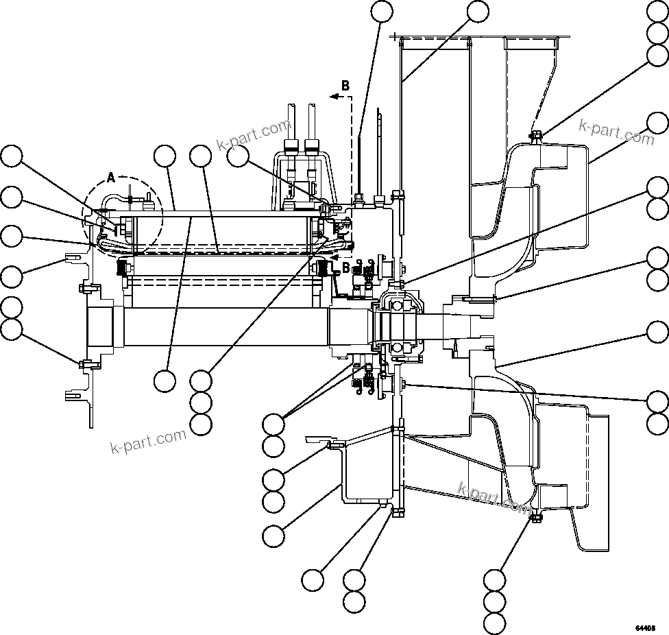 Komatsu parts book diagram for AFE59-FJ 930E-4 S/N A31661, A31664 - A31665, A31677 - A31679, A31698, A31700, A31704, A31718, A31720 & A31724  CASSERONES: ALTERNATOR - ENGINE MOUNT   1/2