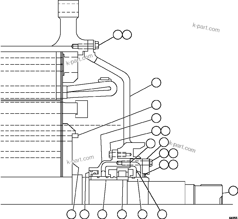 Komatsu parts book diagram for AFE59-FJ 930E-4 S/N A31661, A31664 - A31665, A31677 - A31679, A31698, A31700, A31704, A31718, A31720 & A31724  CASSERONES: MOTOR ASSEMBLY - WHEEL  2/2             XA4259