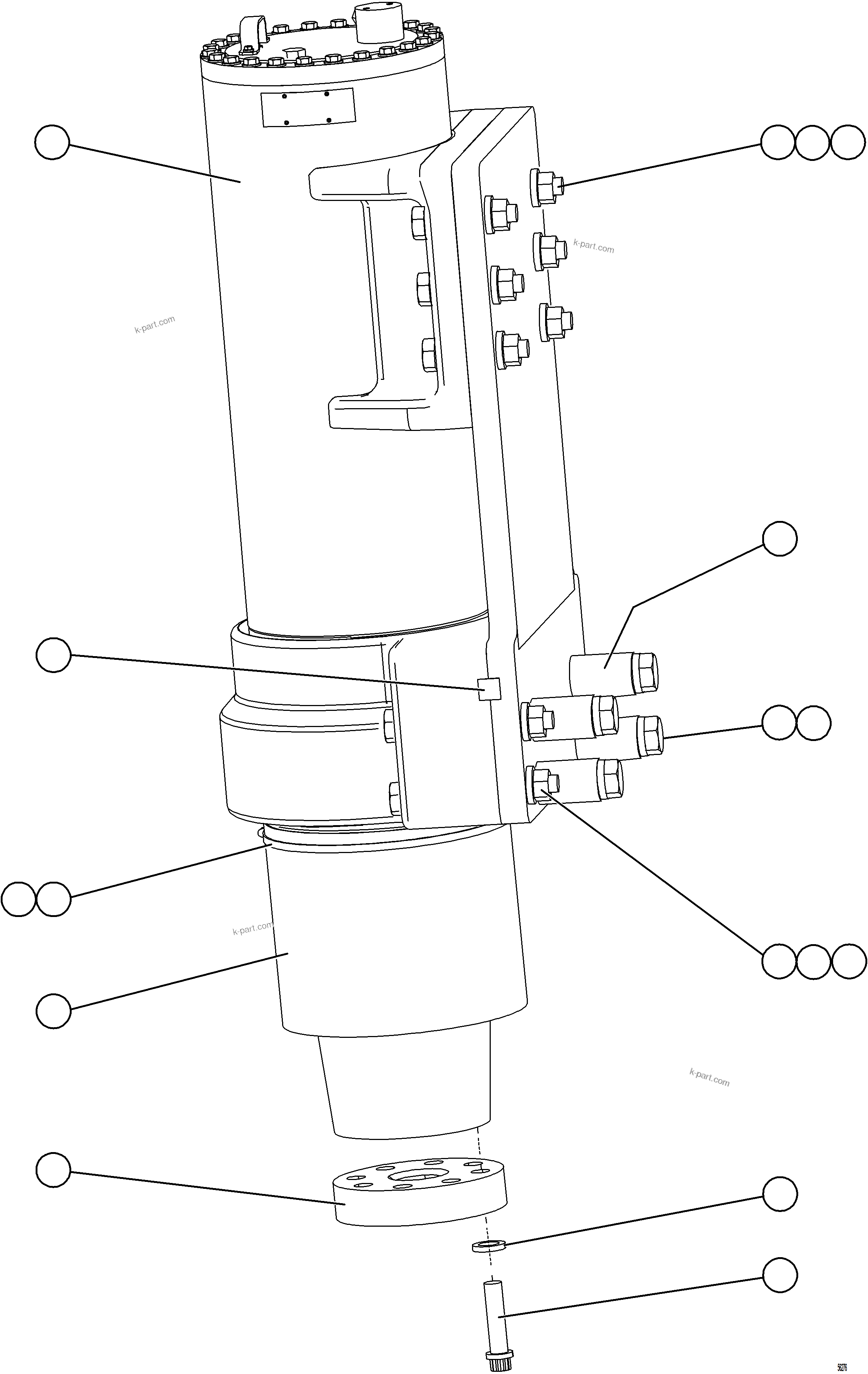 Komatsu parts book diagram for AFE69-P 730E-8 S/N A40063  BUENAVISTA: FRONT SUSPENSION INSTALLATION