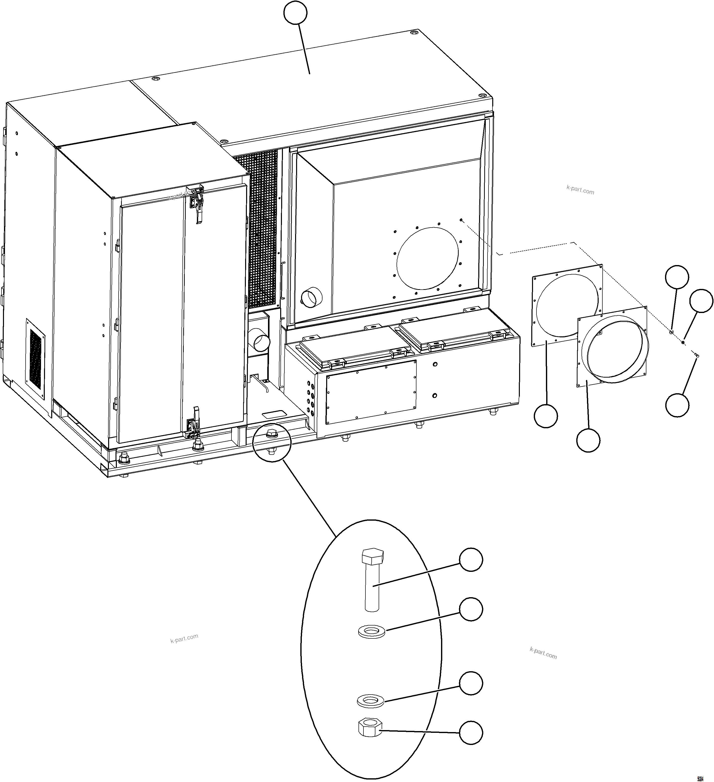 Komatsu parts book diagram for AFE69-P 730E-8 S/N A40063  BUENAVISTA: CONTROL CABINET INSTALLATION