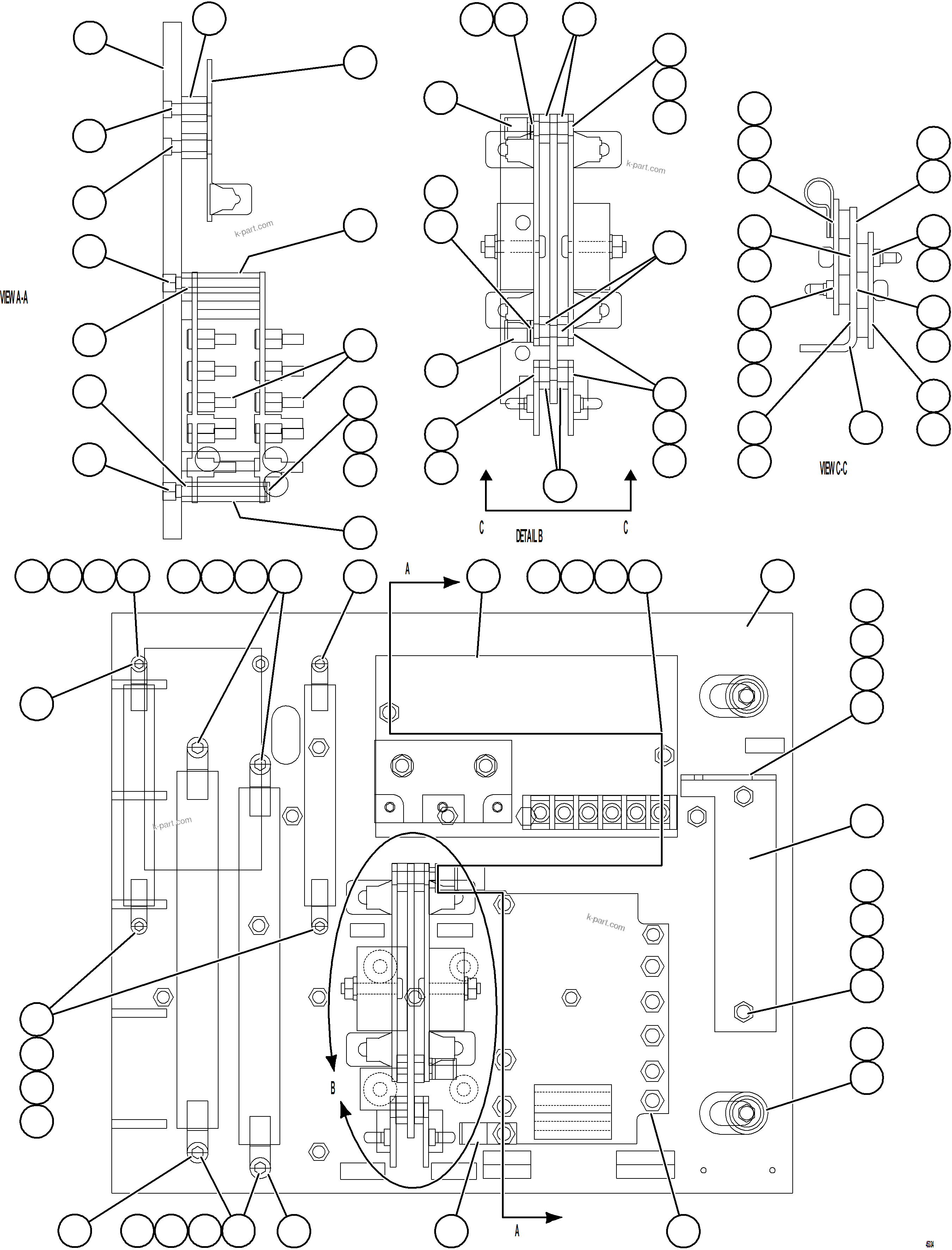 Komatsu parts book diagram for AFE69-P 730E-8 S/N A40063  BUENAVISTA: AFSE PANEL COVER ASSEMBLY    1/2    58B-43-00480