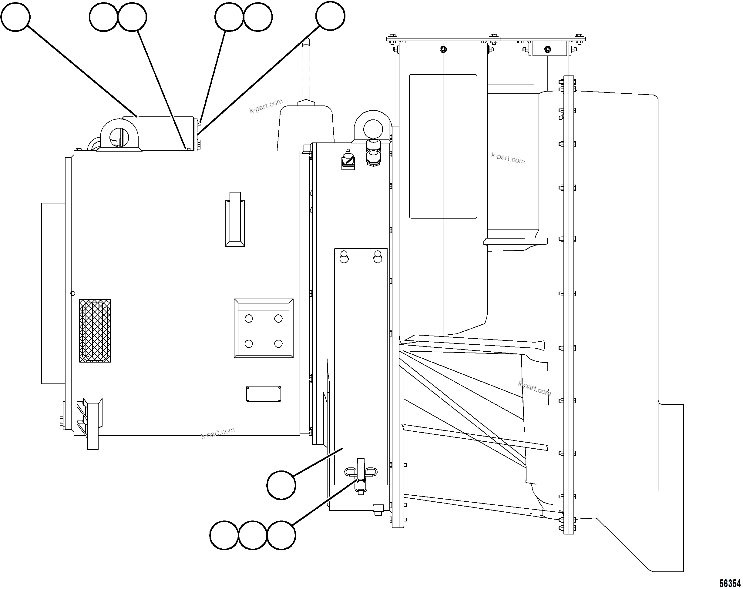 Komatsu parts book diagram for AFE69-P 730E-8 S/N A40063  BUENAVISTA: ALTERNATOR ASSEMBLY    PC3000