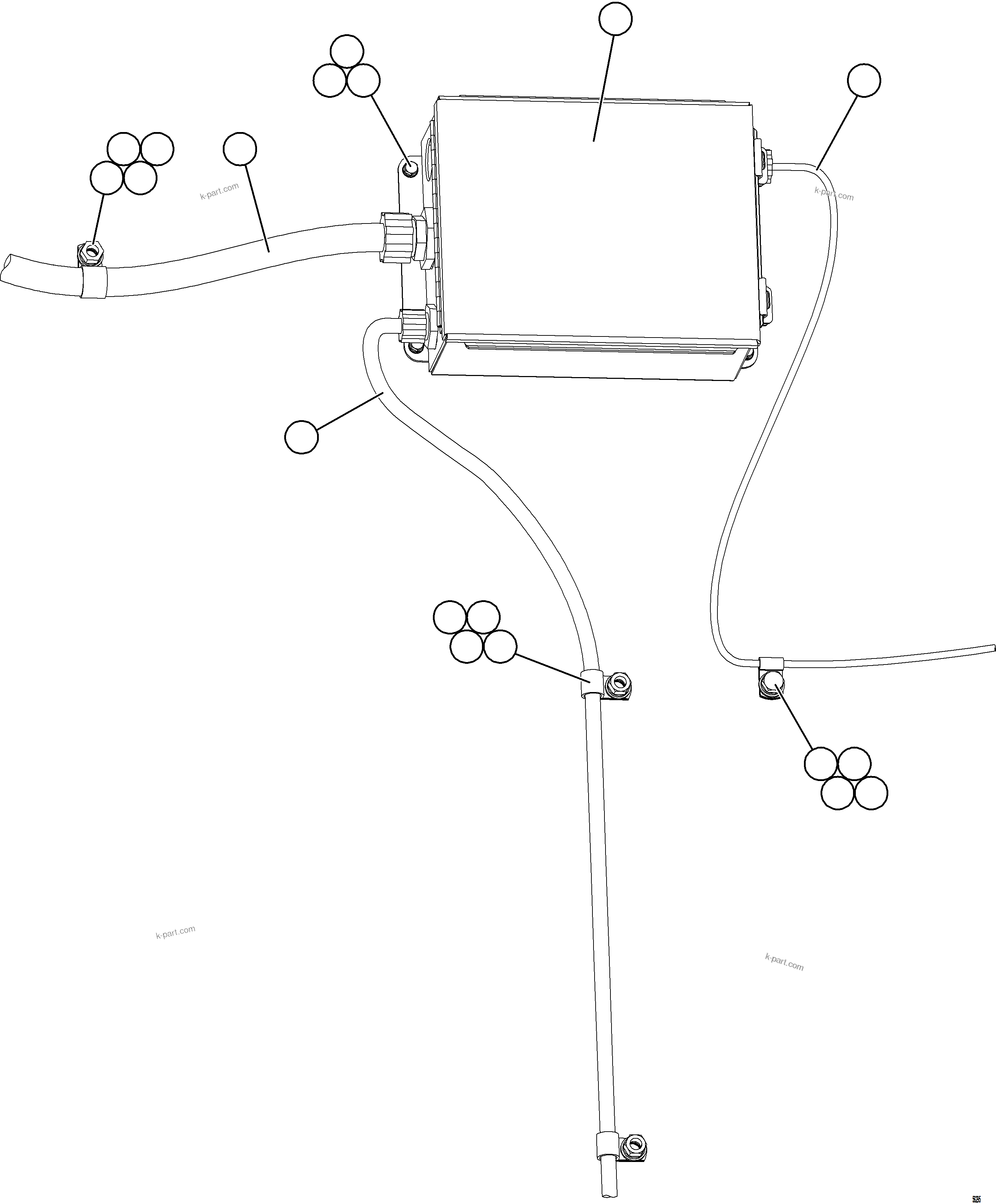 Komatsu parts book diagram for AFE69-Q 730E-8 S/N A40064, A40067  ASSMANG: LH JUNCTION BOX INSTALLATION & WIRING