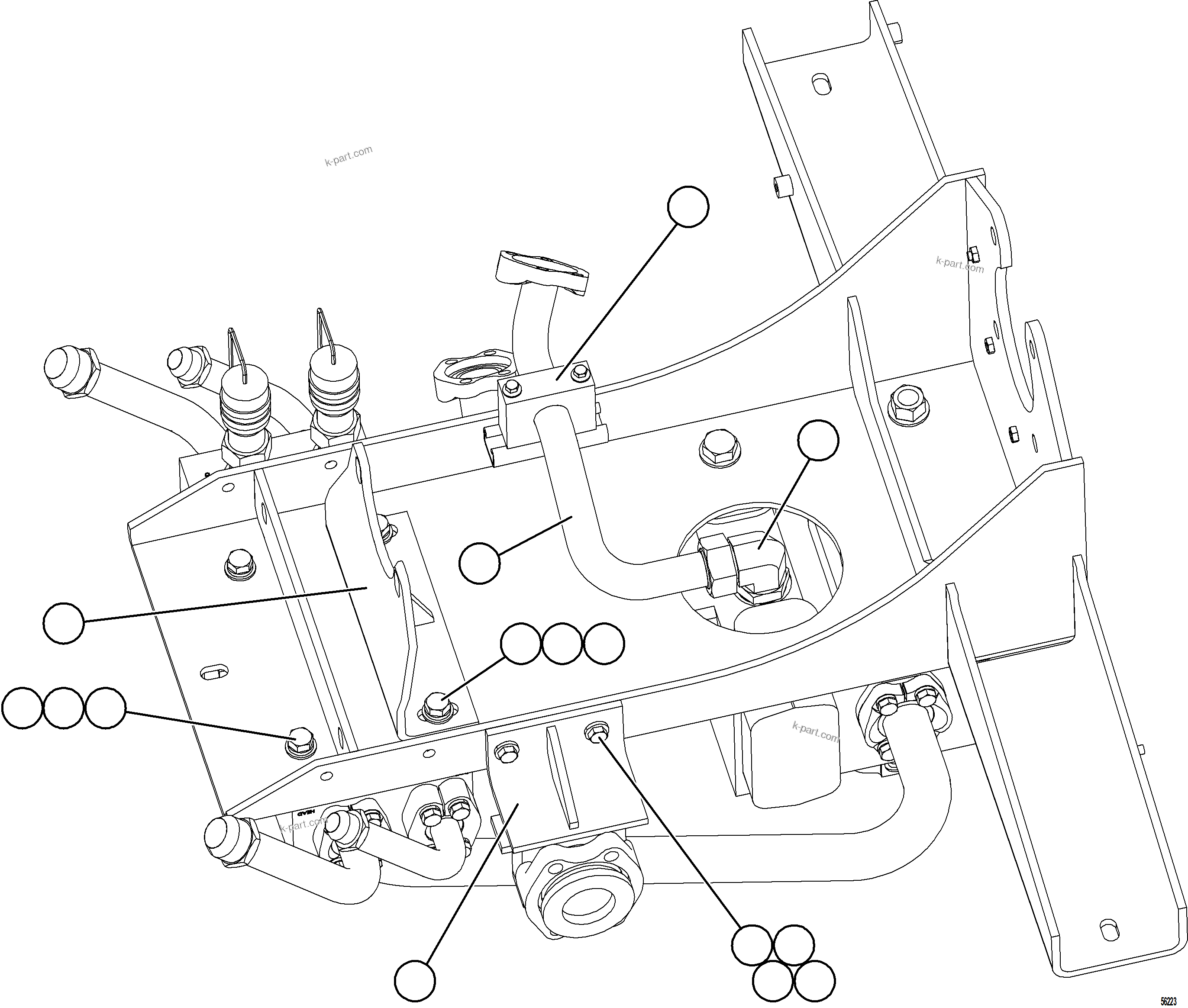 Komatsu parts book diagram for AFE69-Q 730E-8 S/N A40064, A40067  ASSMANG: PUMP MODULE    3/3