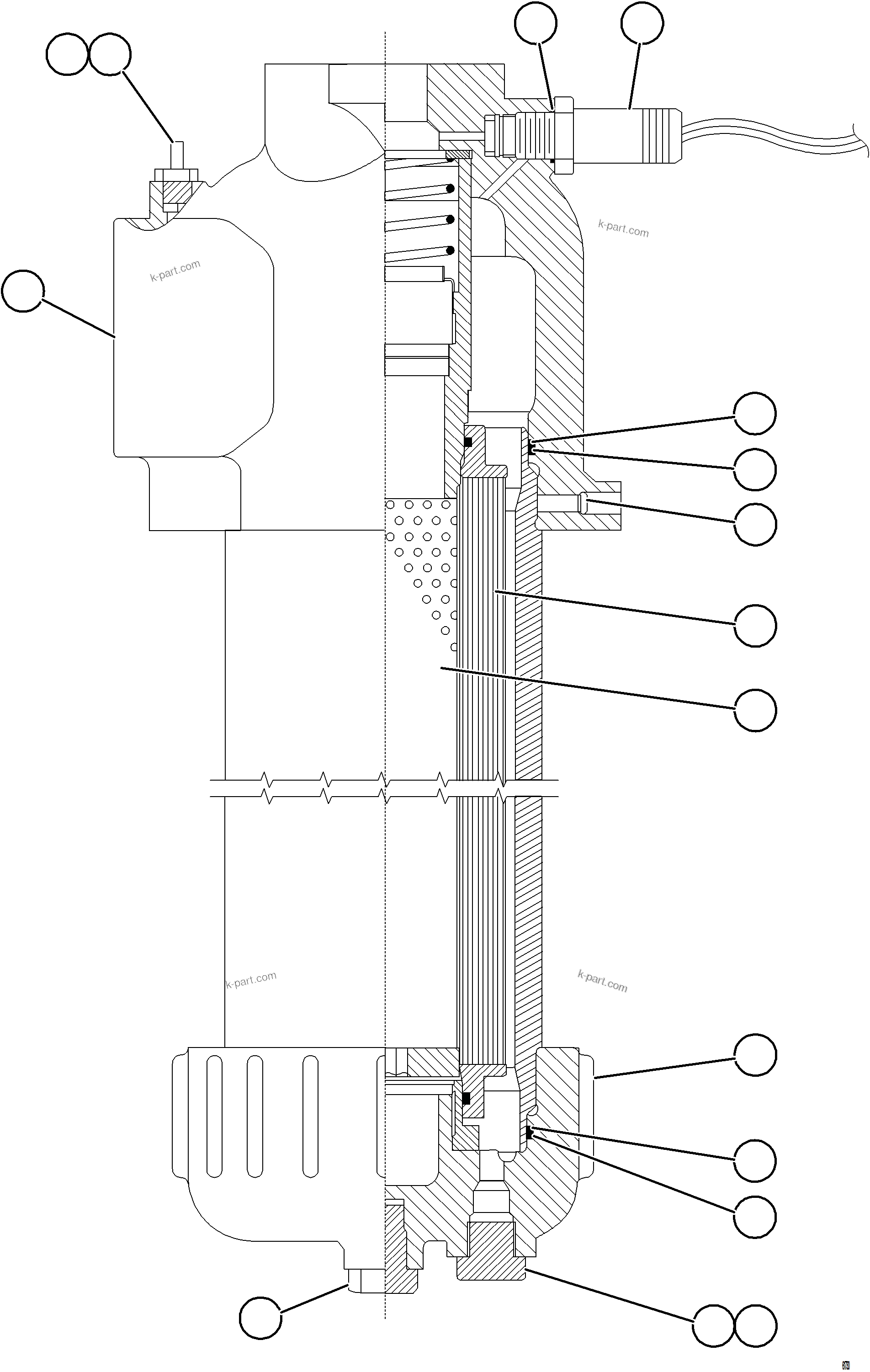 Komatsu parts book diagram for AFE69-Q 730E-8 S/N A40064, A40067  ASSMANG: HYDRAULIC FILTER - HOIST    58E-60-20010