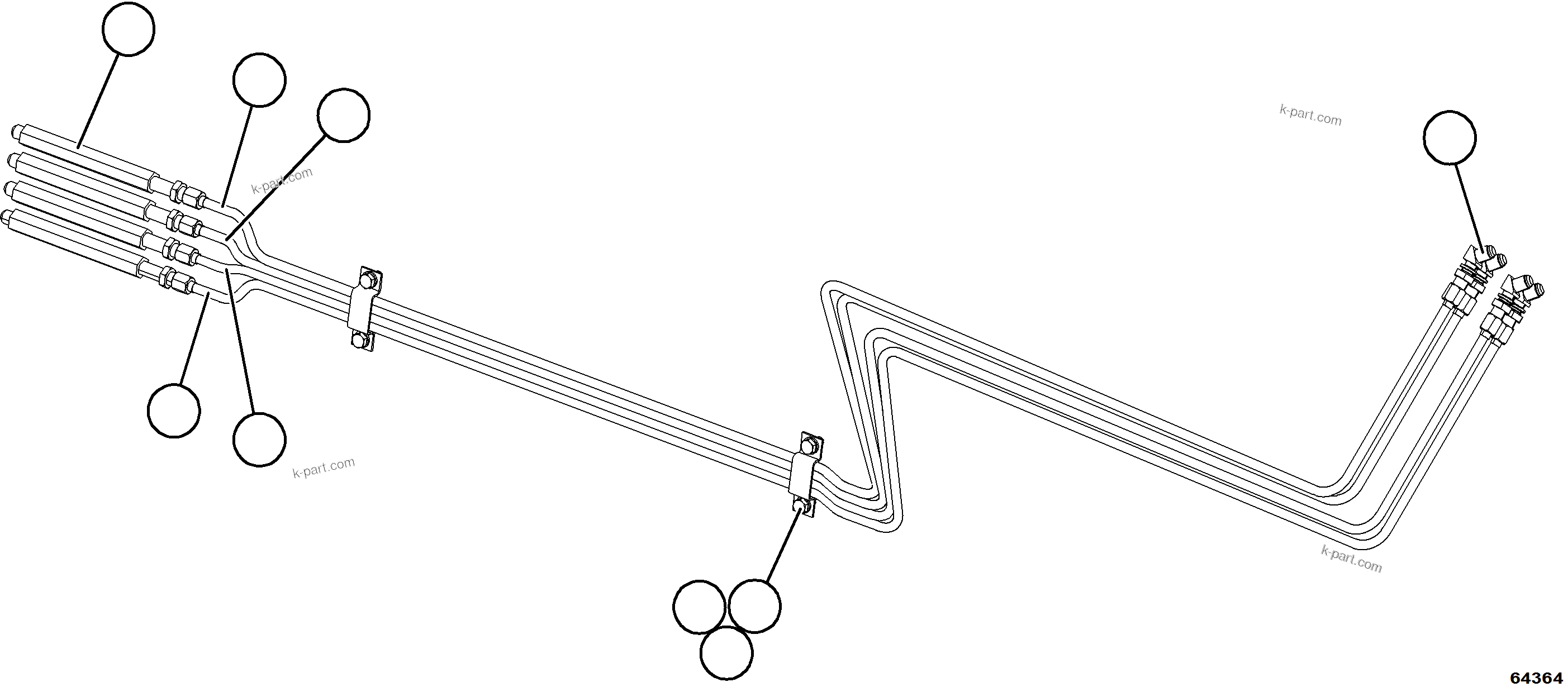 Komatsu parts book diagram for AFE69-Q 730E-8 S/N A40064, A40067  ASSMANG: WHEEL MOTOR    58D-22-50000    8/8