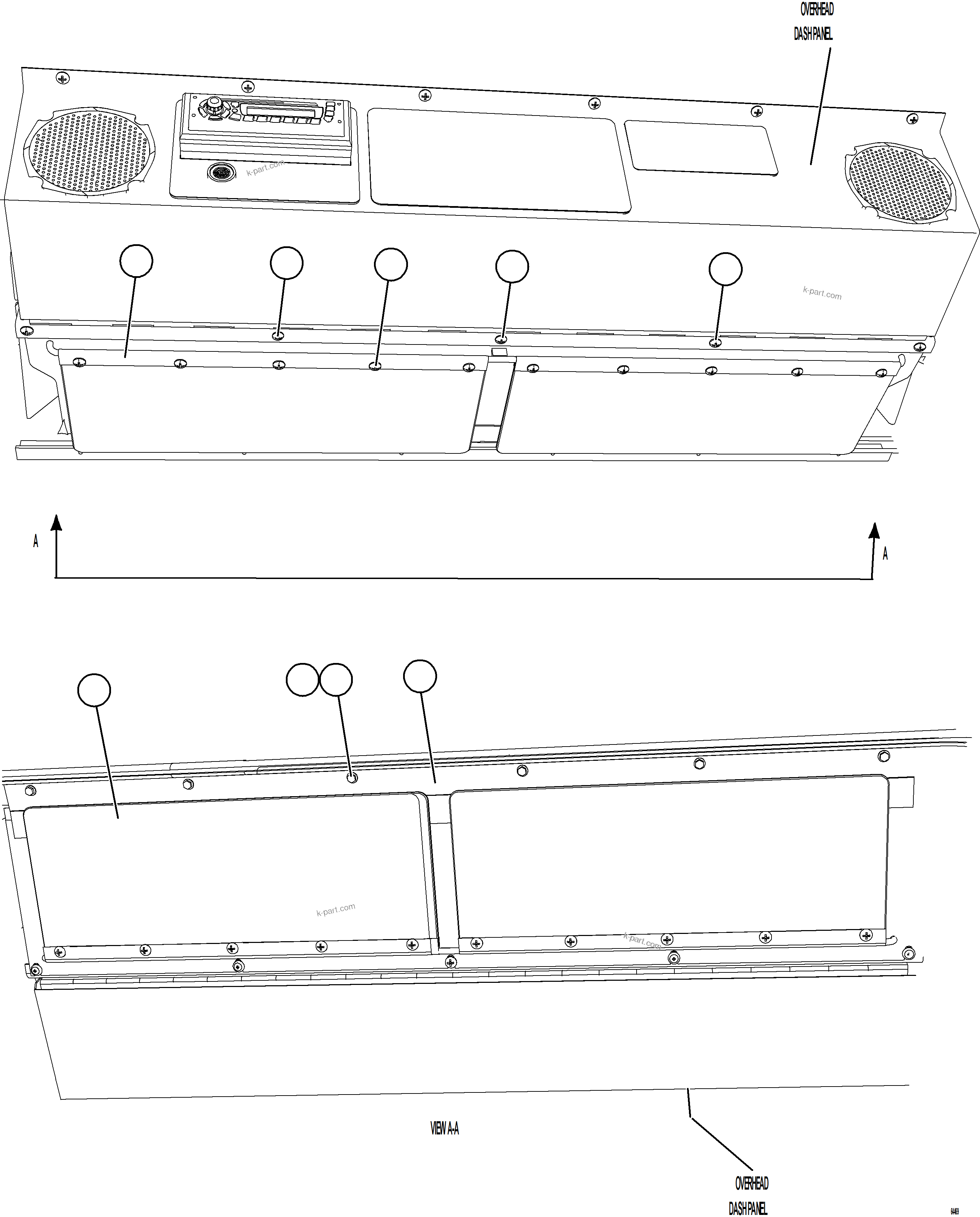 Komatsu parts book diagram for AFE73-T 980E-4 S/N A40160 - A40162  BUENAVISTA: VISOR INSTALLATION