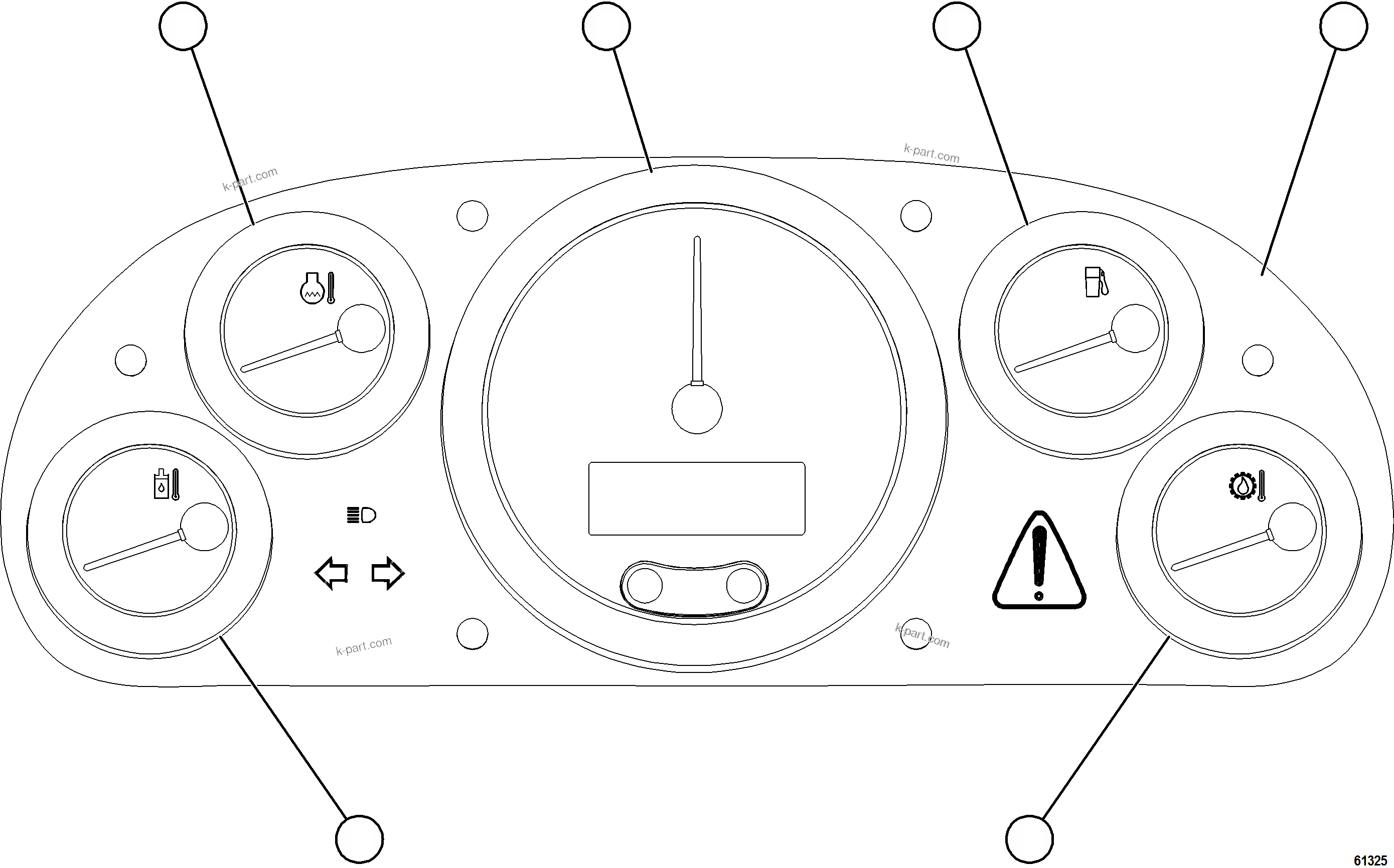 Komatsu parts book diagram for AFE73-T 980E-4 S/N A40160 - A40162  BUENAVISTA: GAUGE PANEL