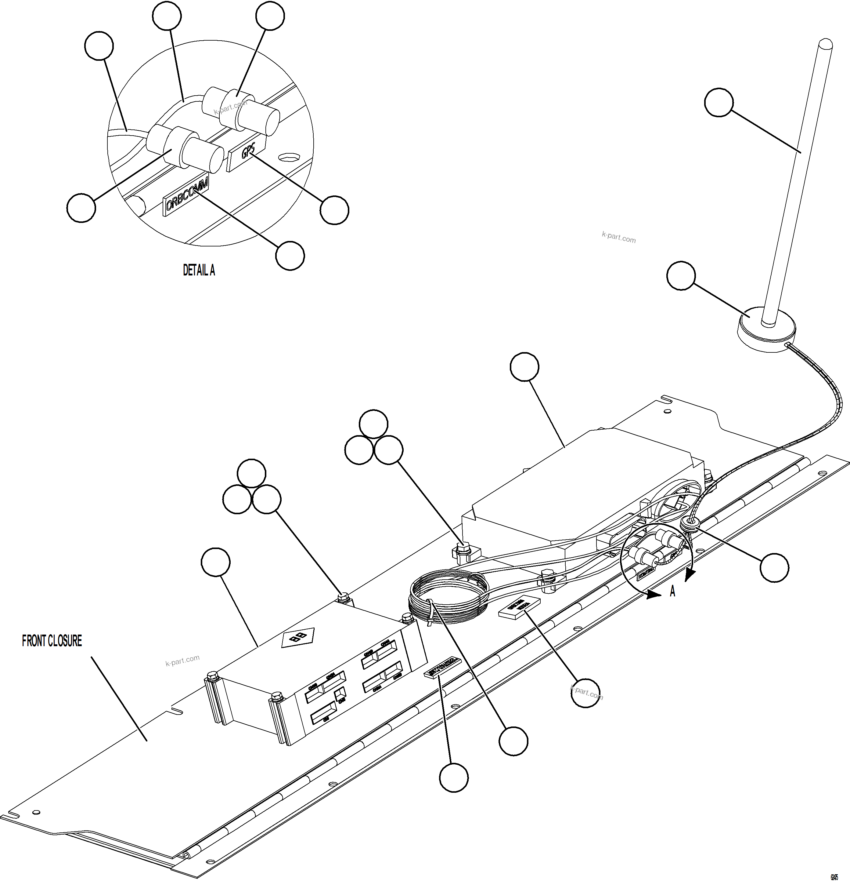Komatsu parts book diagram for AFE73-T 980E-4 S/N A40160 - A40162  BUENAVISTA: ORBCOMM / KOMTRAX PLUS INSTALLATION