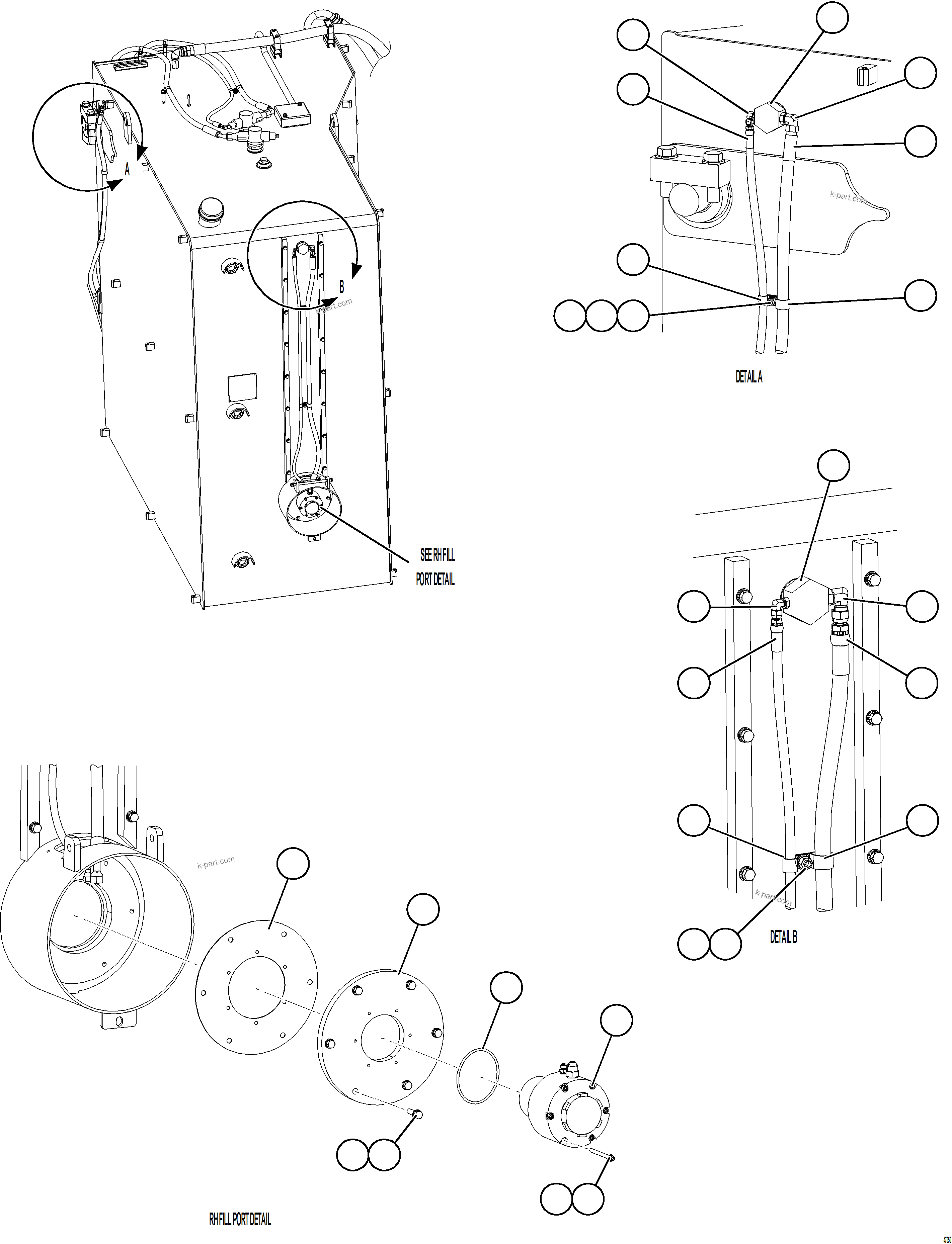 Komatsu parts book diagram for AFE73-T 980E-4 S/N A40160 - A40162  BUENAVISTA: FUEL SYSTEM - QUICK FILL    2/2
