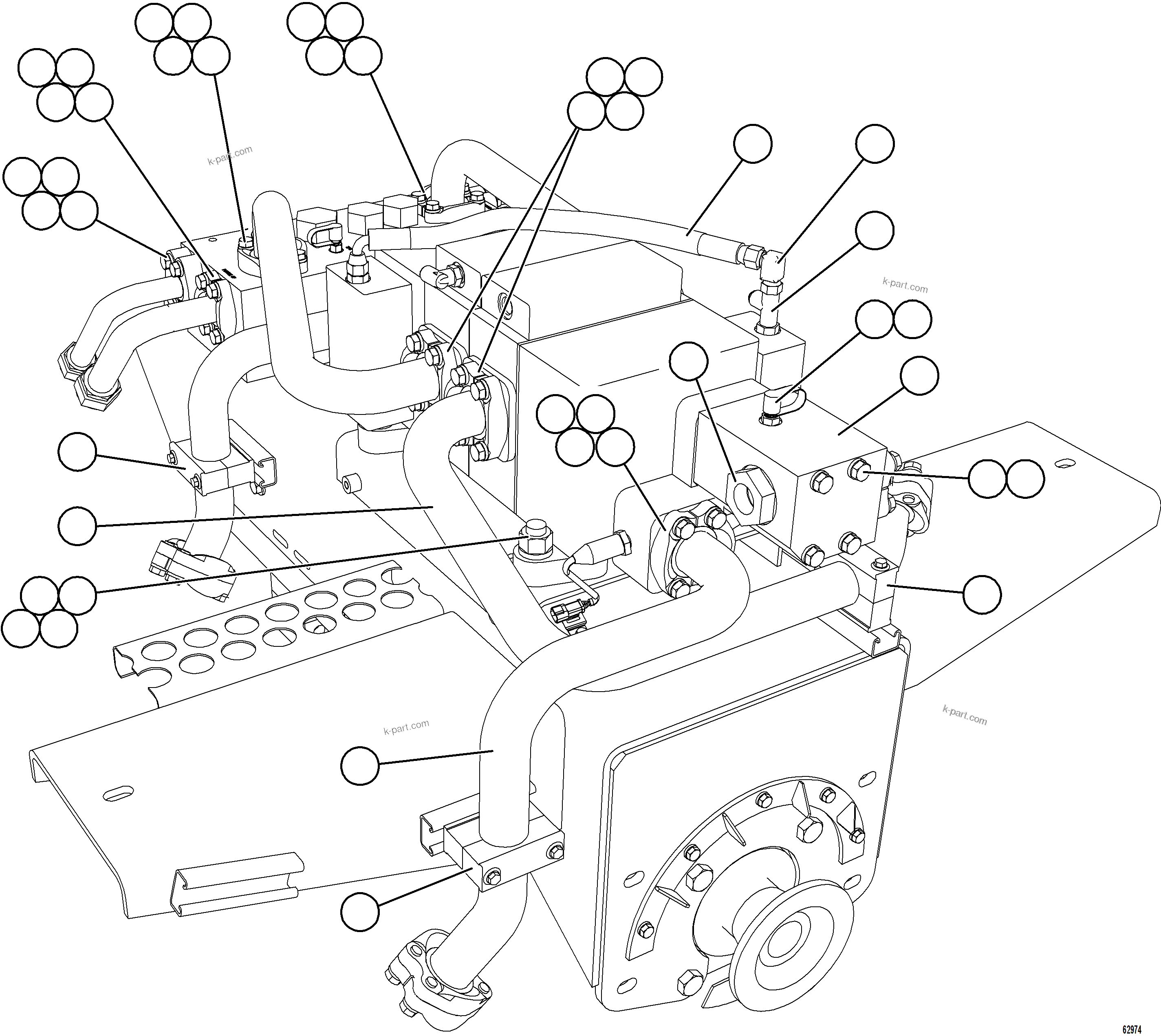Komatsu parts book diagram for AFE73-T 980E-4 S/N A40160 - A40162  BUENAVISTA: PUMP MODULE    2/3