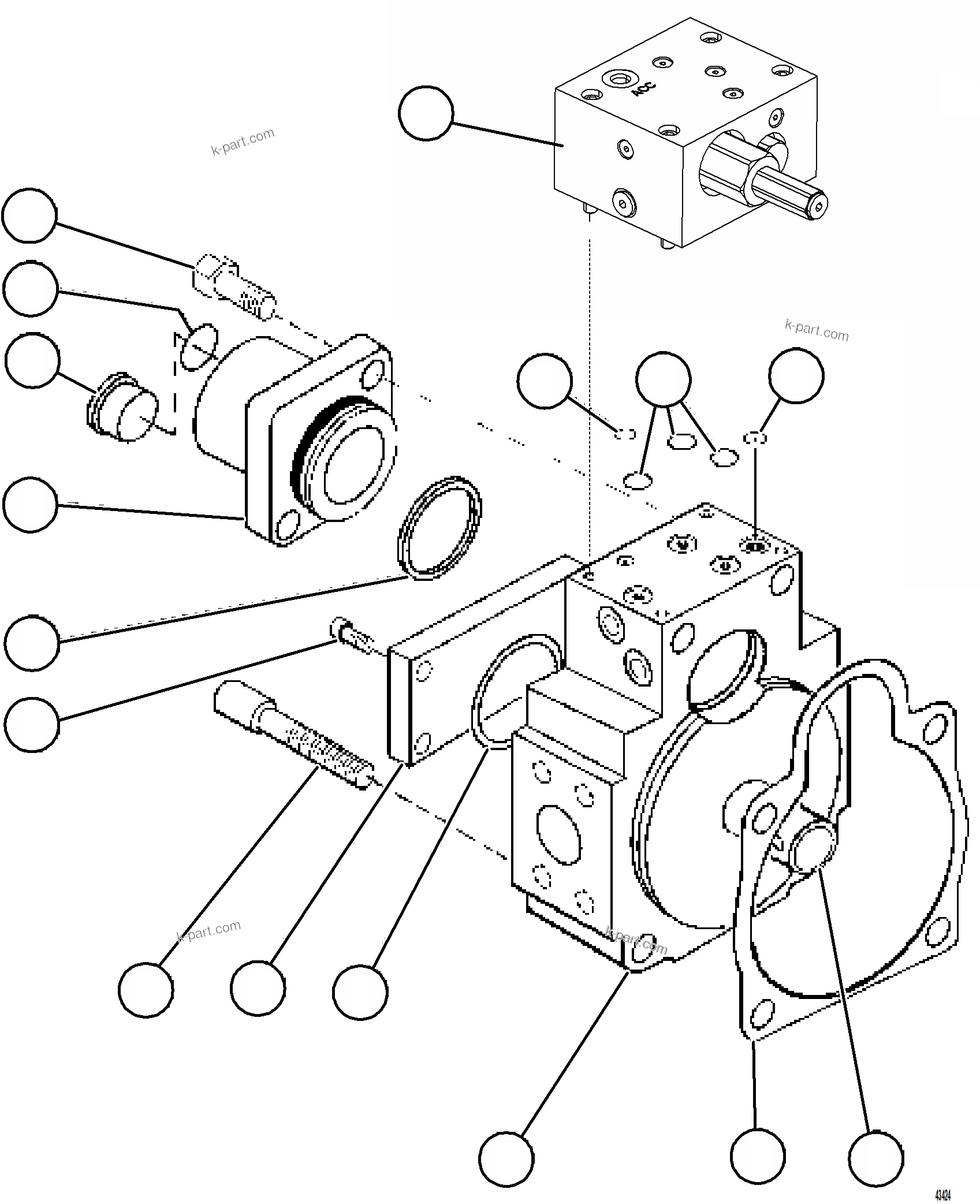Komatsu parts book diagram for AFE73-T 980E-4 S/N A40160 - A40162  BUENAVISTA: STEERING PUMP HOUSING (REAR)    58B-60-00080