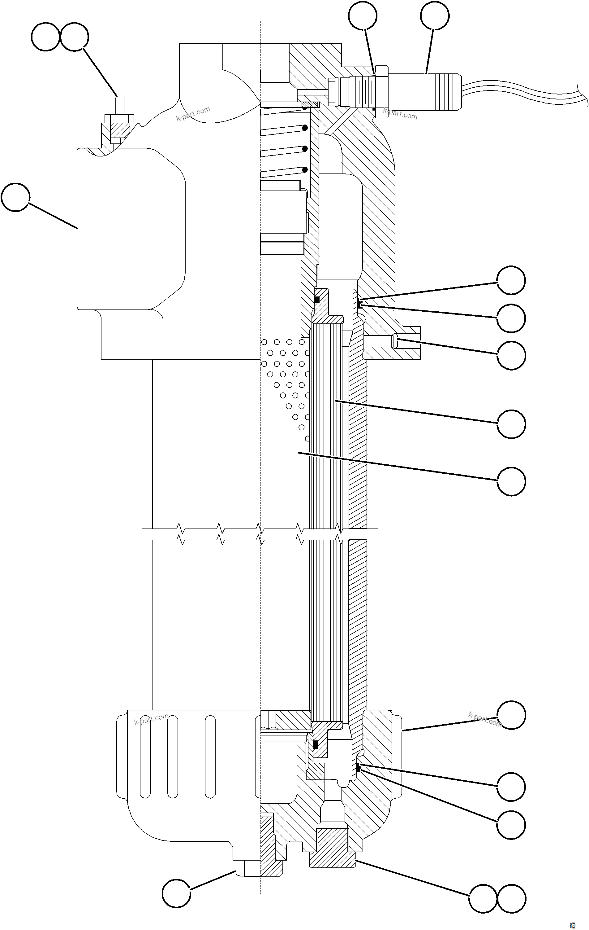 Komatsu parts book diagram for AFE73-T 980E-4 S/N A40160 - A40162  BUENAVISTA: HYDRAULIC FILTER - HOIST    58E-60-00901
