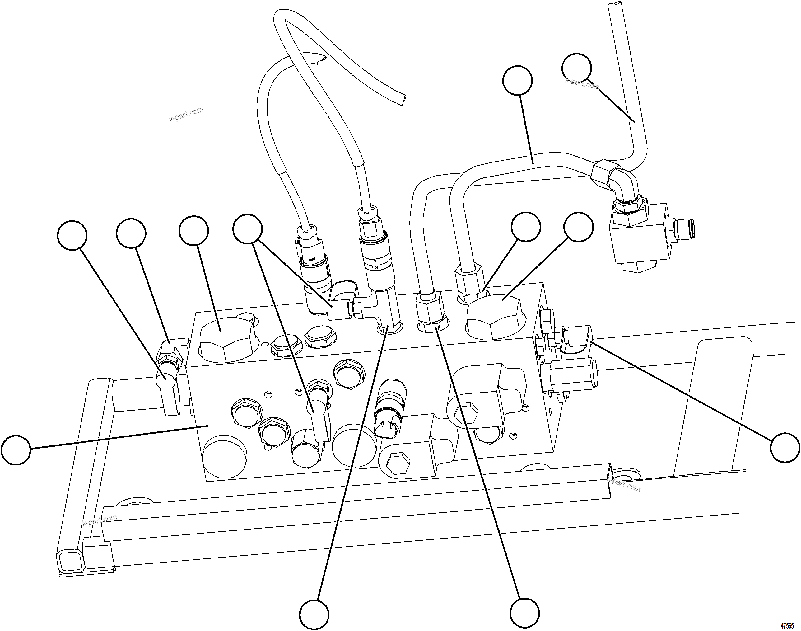 Komatsu parts book diagram for AFE73-T 980E-4 S/N A40160 - A40162  BUENAVISTA: BRAKE MANIFOLD PIPING