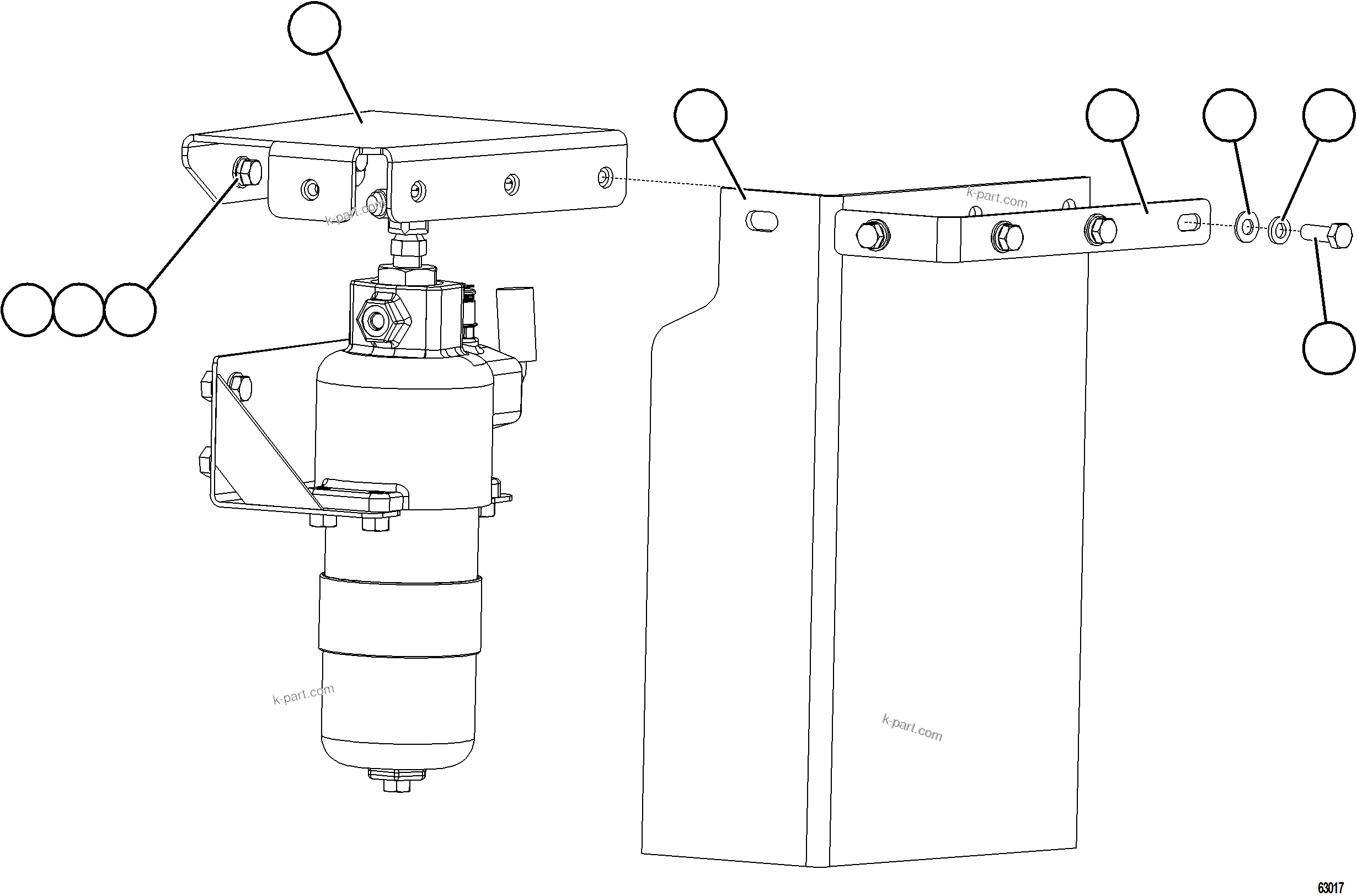 Komatsu parts book diagram for AFE73-T 980E-4 S/N A40160 - A40162  BUENAVISTA: STEERING HYDRAULIC FILTER COVERS