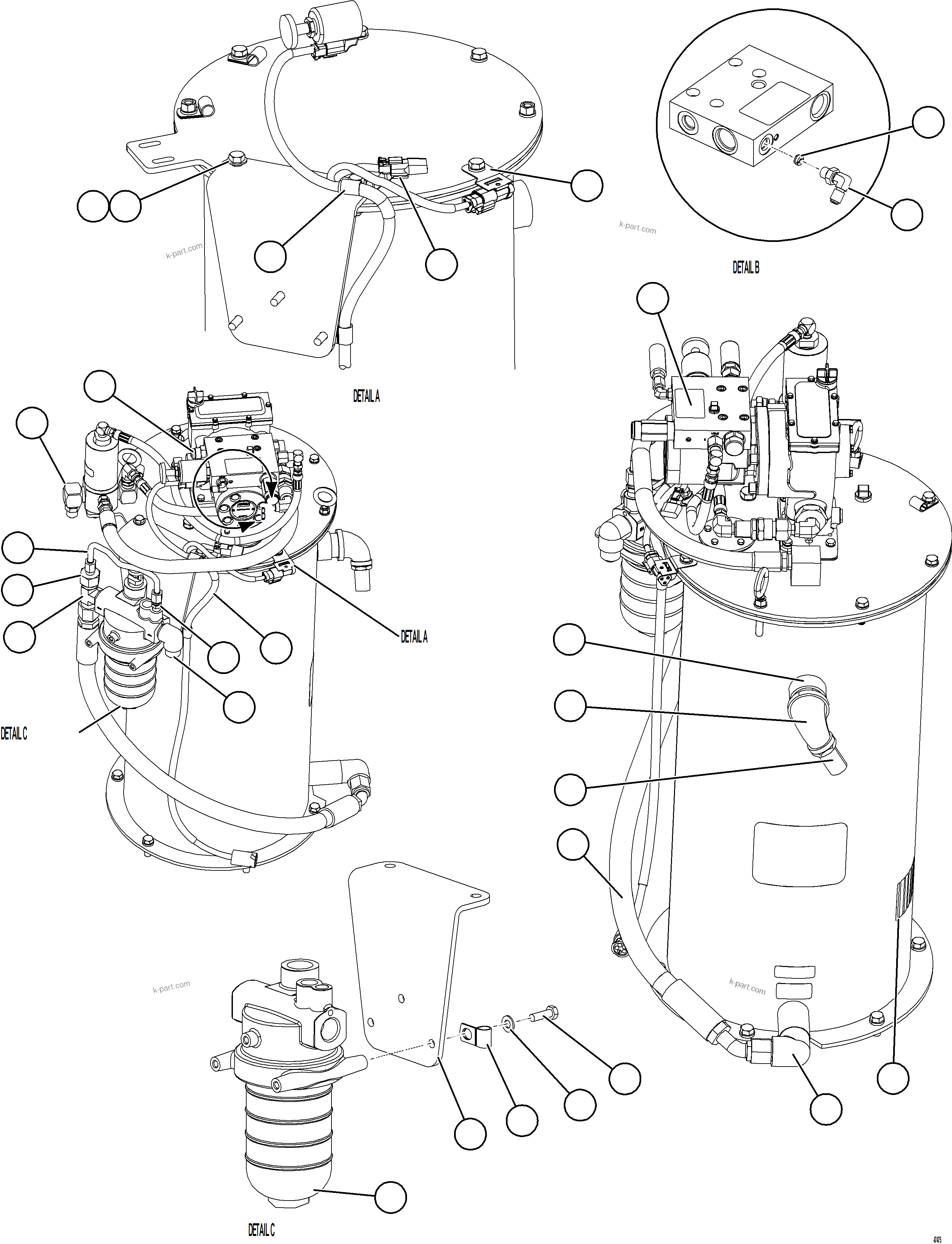Komatsu parts book diagram for AFE73-T 980E-4 S/N A40160 - A40162  BUENAVISTA: LUBRICATION PUMP SUB-ASSEMBLY