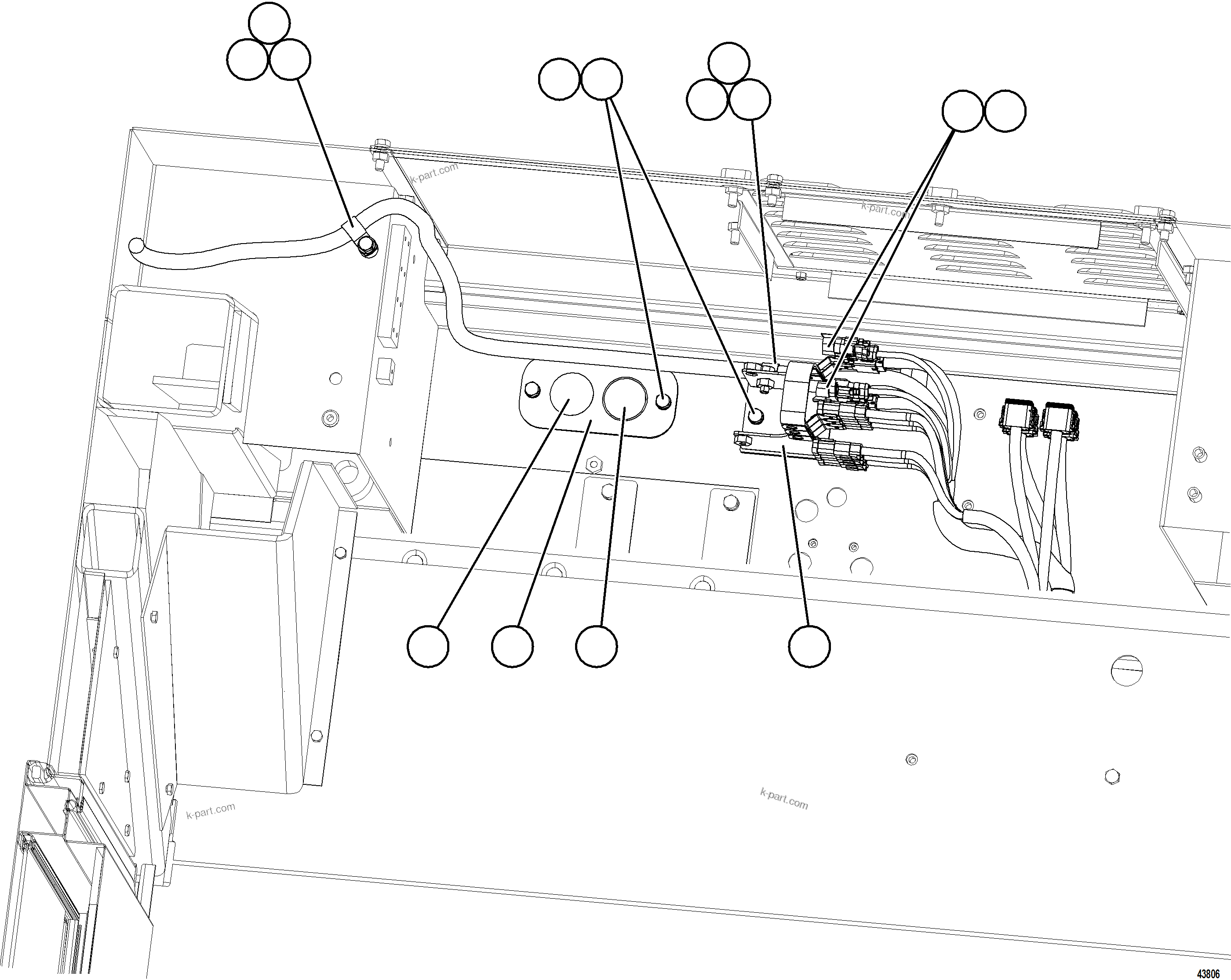 Komatsu parts book diagram for AFE73-T 980E-4 S/N A40160 - A40162  BUENAVISTA: KOMVISION CAB WIRING JUNCTION
