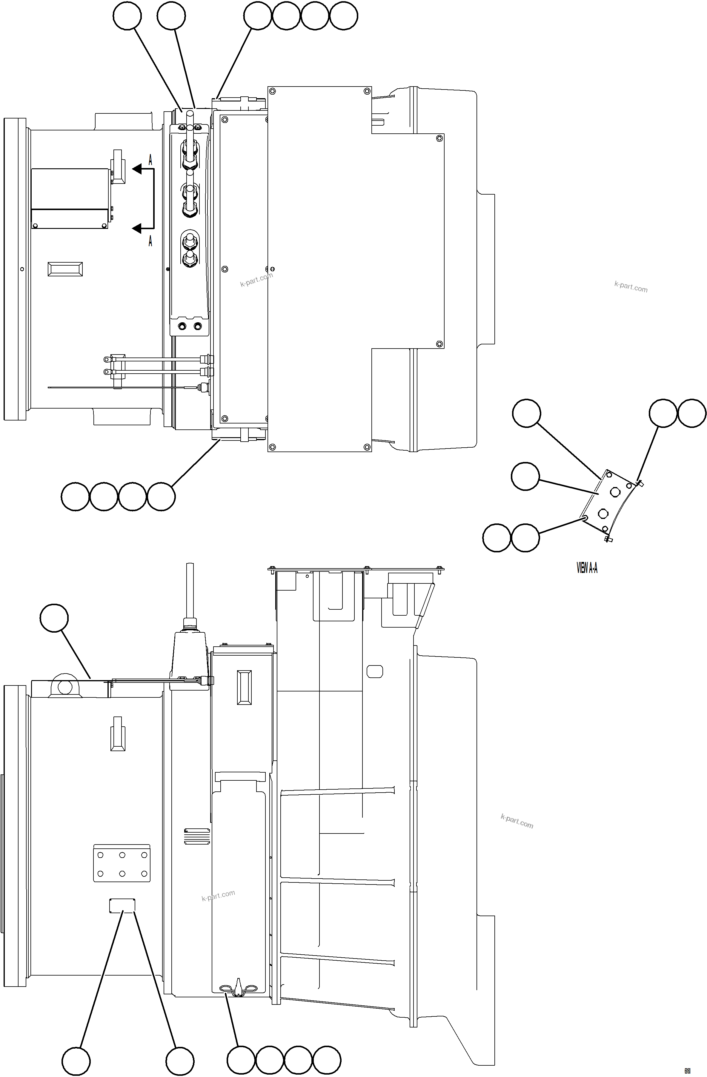 Komatsu parts book diagram for AFE73-T 980E-4 S/N A40160 - A40162  BUENAVISTA: ALTERNATOR ASSEMBLY    58B-06-10362    5/6