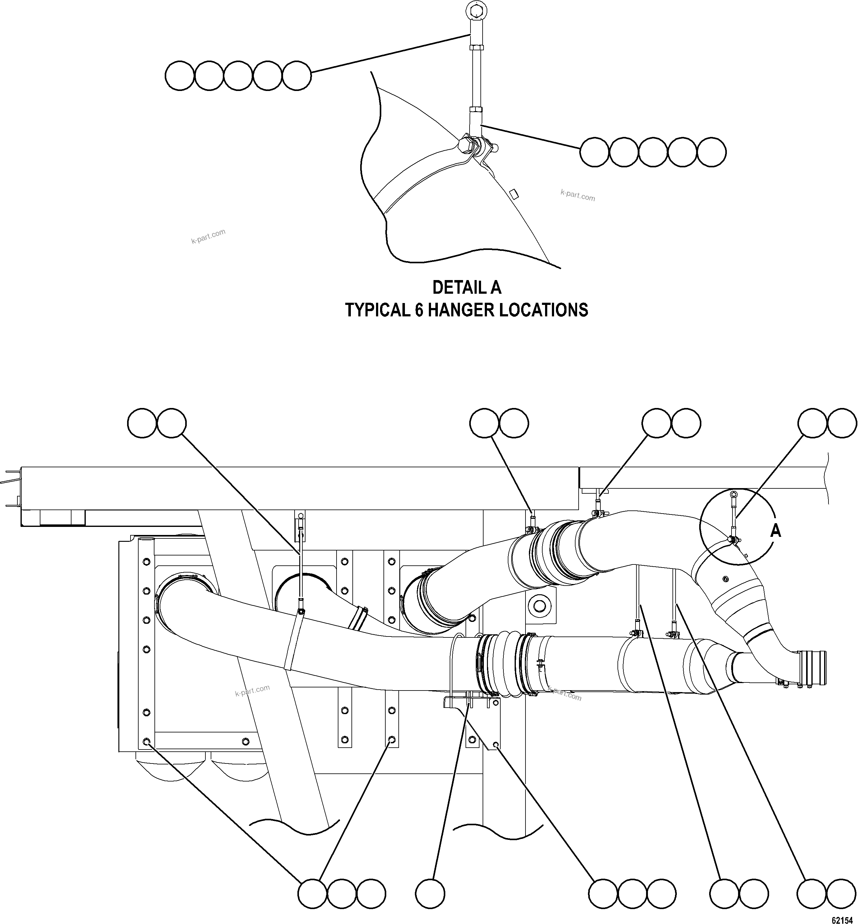 Komatsu parts book diagram for AFE73-V 980E-4 S/N A40166 - A40172  BUENAVISTA: AIR CLEANER INSTALLATION - LEFT