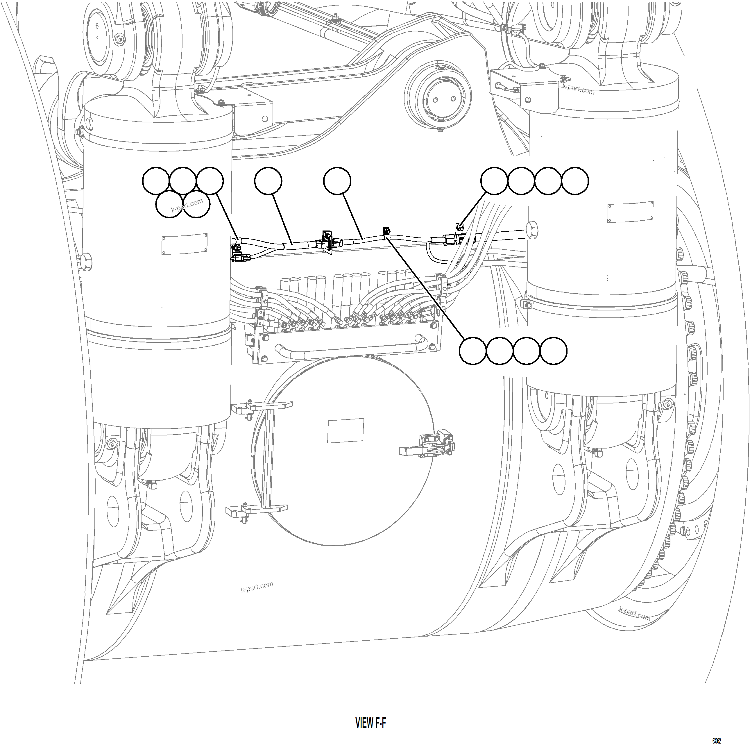 Komatsu parts book diagram for AFE73-V 980E-4 S/N A40166 - A40172  BUENAVISTA: REAR AXLE WIRING    2/3