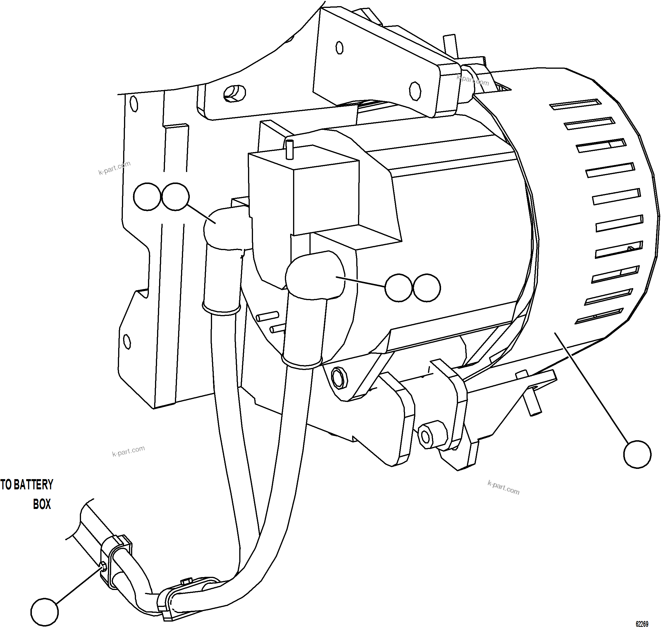 Komatsu parts book diagram for AFE73-V 980E-4 S/N A40166 - A40172  BUENAVISTA: ALTERNATOR WIRING