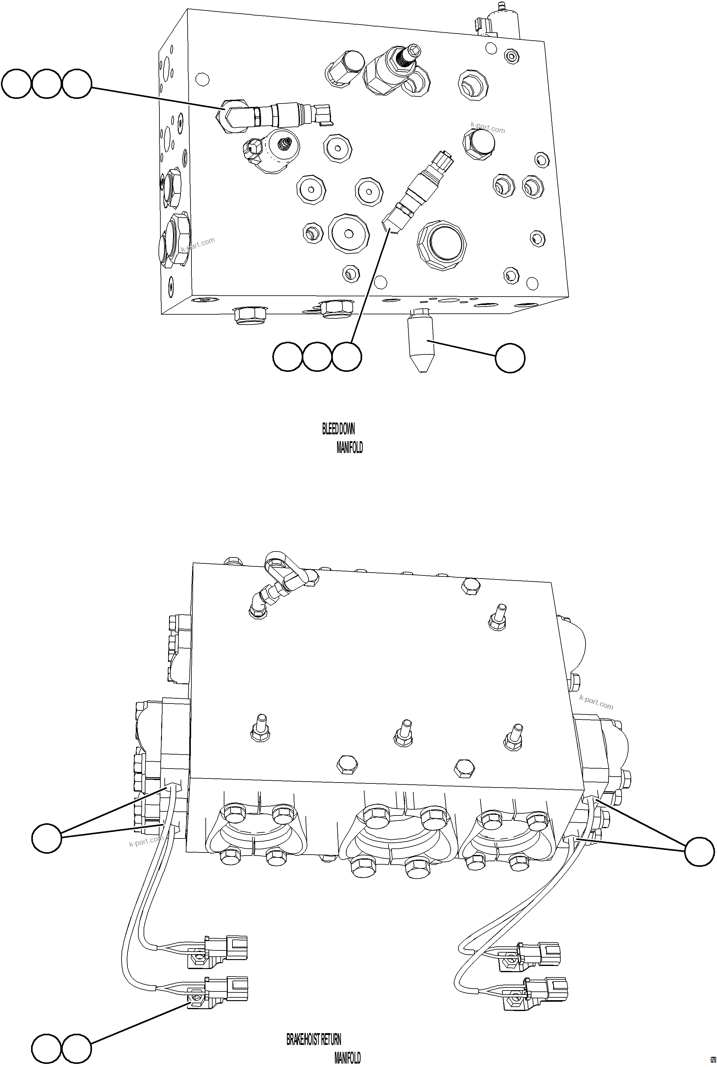 Komatsu parts book diagram for AFE73-V 980E-4 S/N A40166 - A40172  BUENAVISTA: MANIFOLD SWITCHES & SENSORS