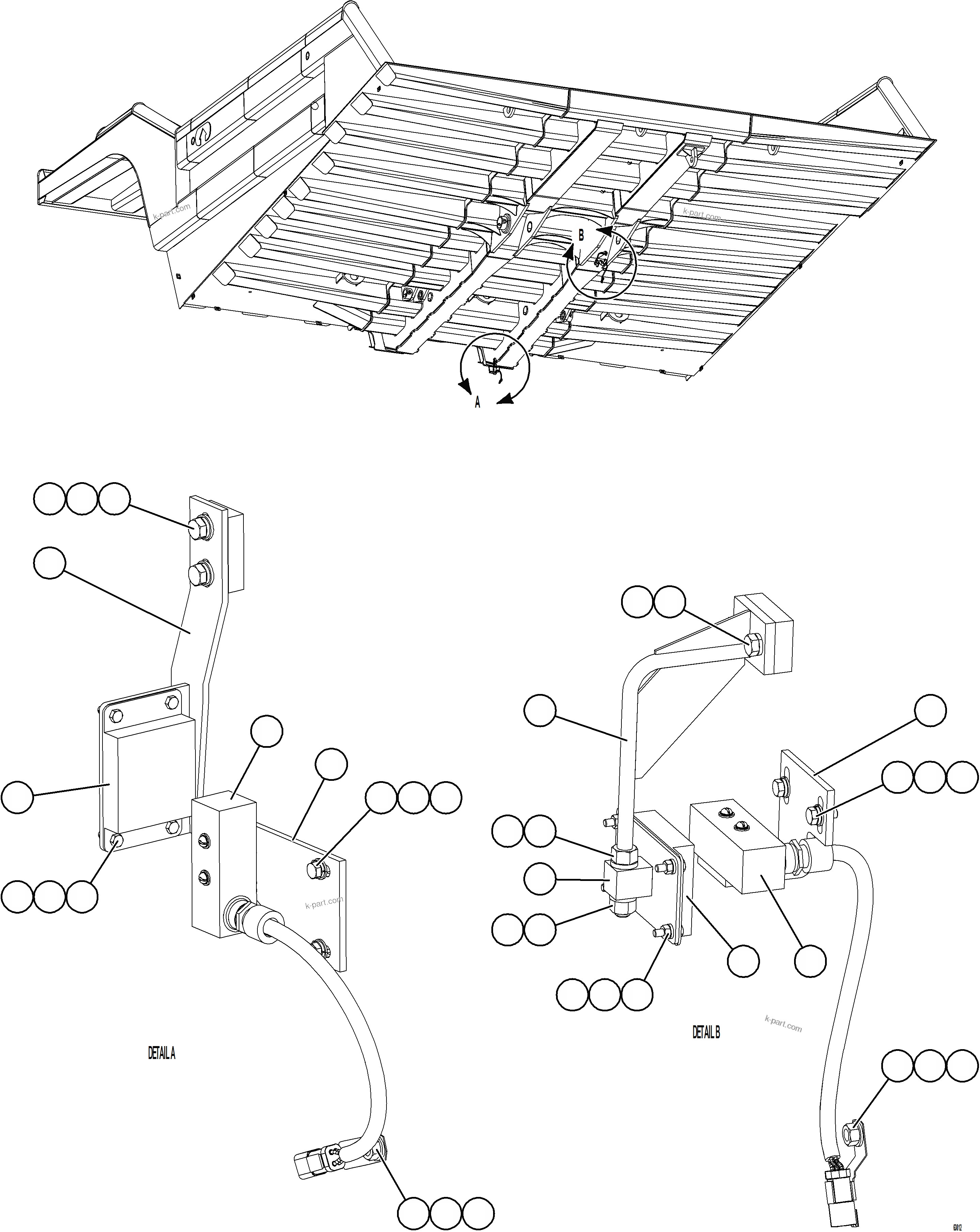 Komatsu parts book diagram for AFE73-V 980E-4 S/N A40166 - A40172  BUENAVISTA: HOIST LIMIT/BODY UP SWITCHES