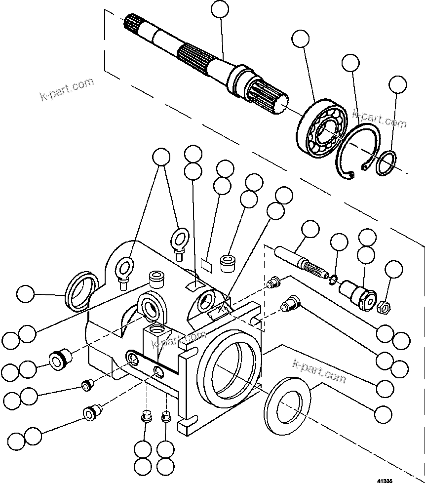 Komatsu parts book diagram for AFE73-V 980E-4 S/N A40166 - A40172  BUENAVISTA: STEERING PUMP HOUSING (FRONT)    58B-60-00080