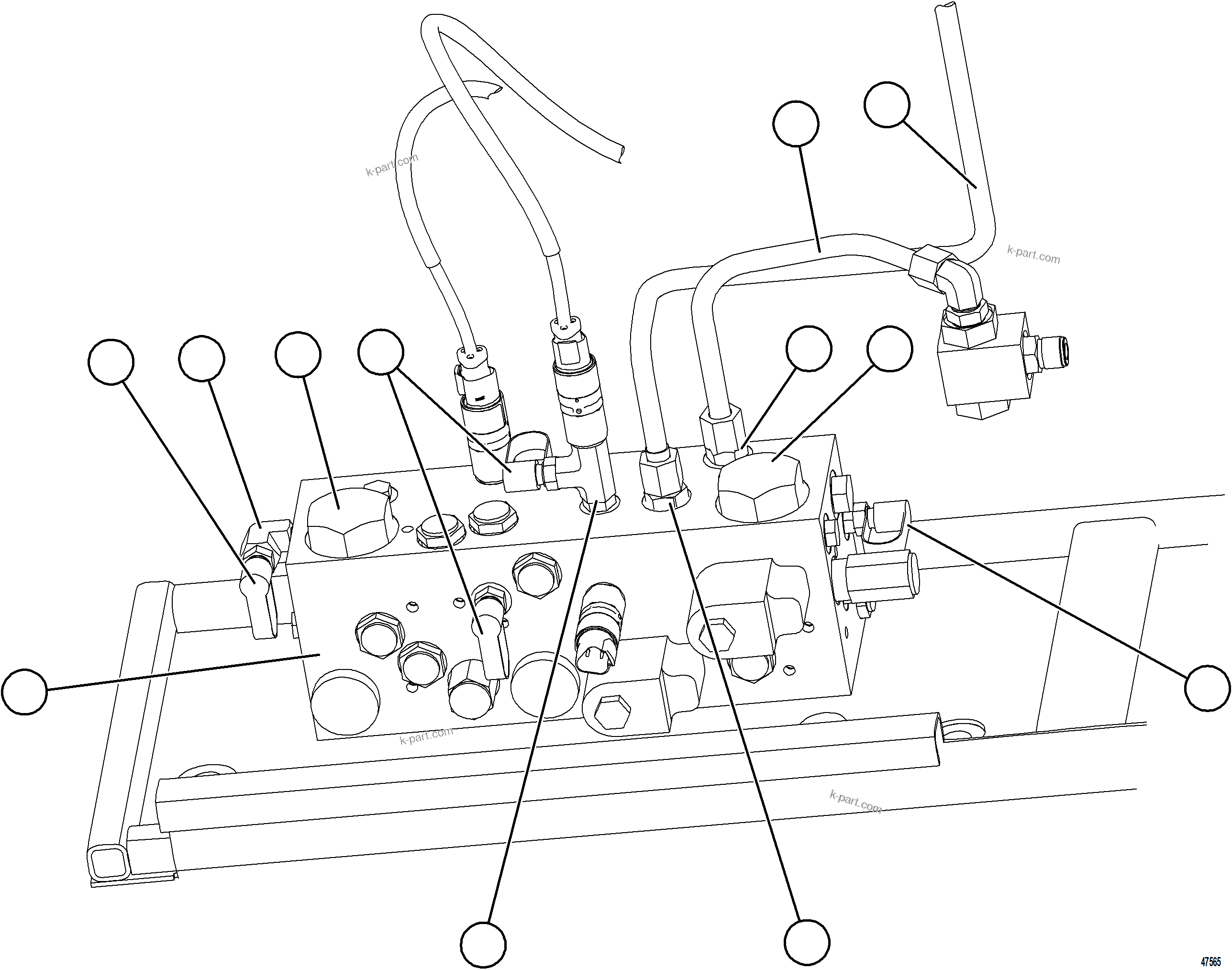 Komatsu parts book diagram for AFE73-V 980E-4 S/N A40166 - A40172  BUENAVISTA: BRAKE MANIFOLD PIPING