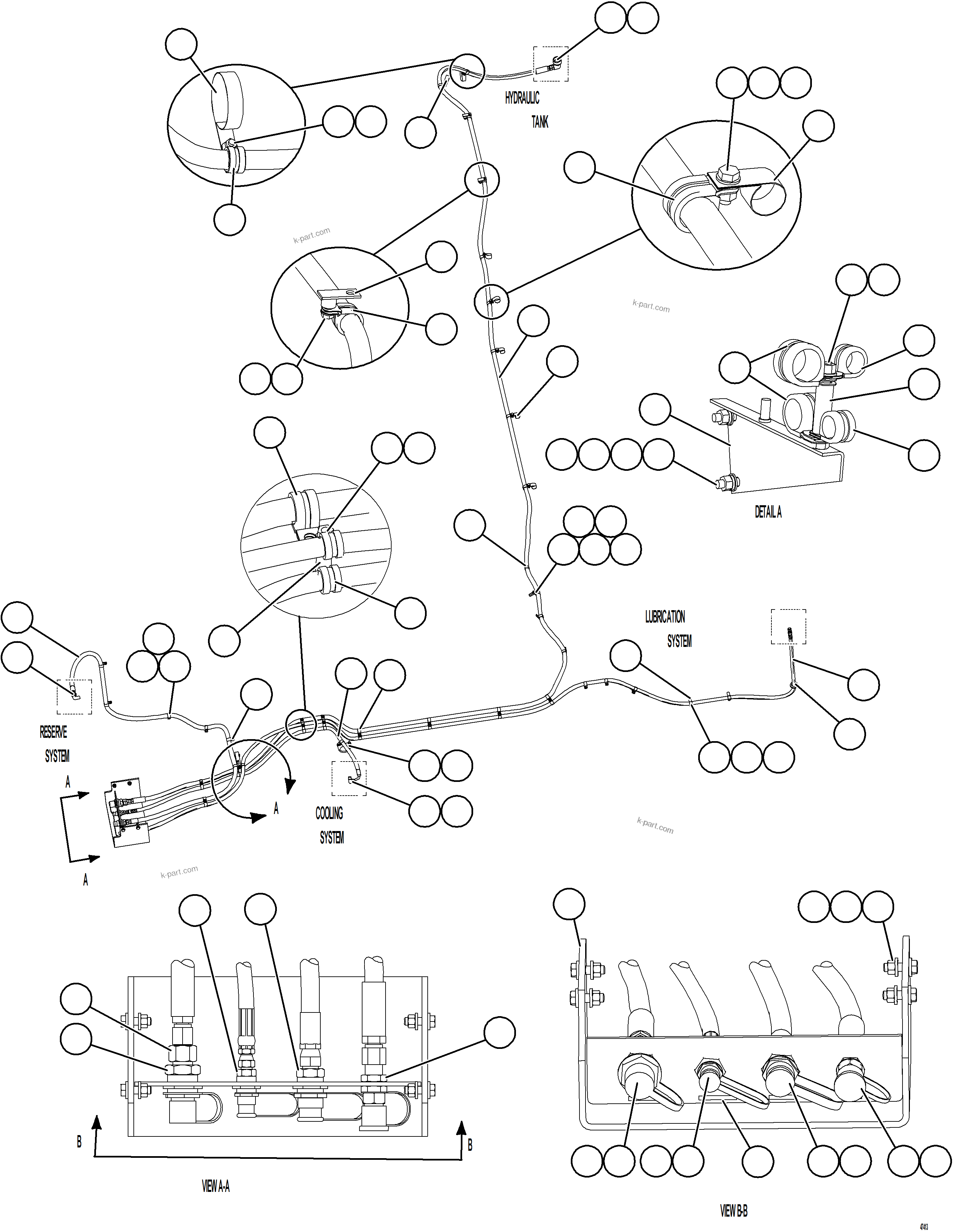 Komatsu parts book diagram for AFE73-V 980E-4 S/N A40166 - A40172  BUENAVISTA: SERVICE CENTER - RH