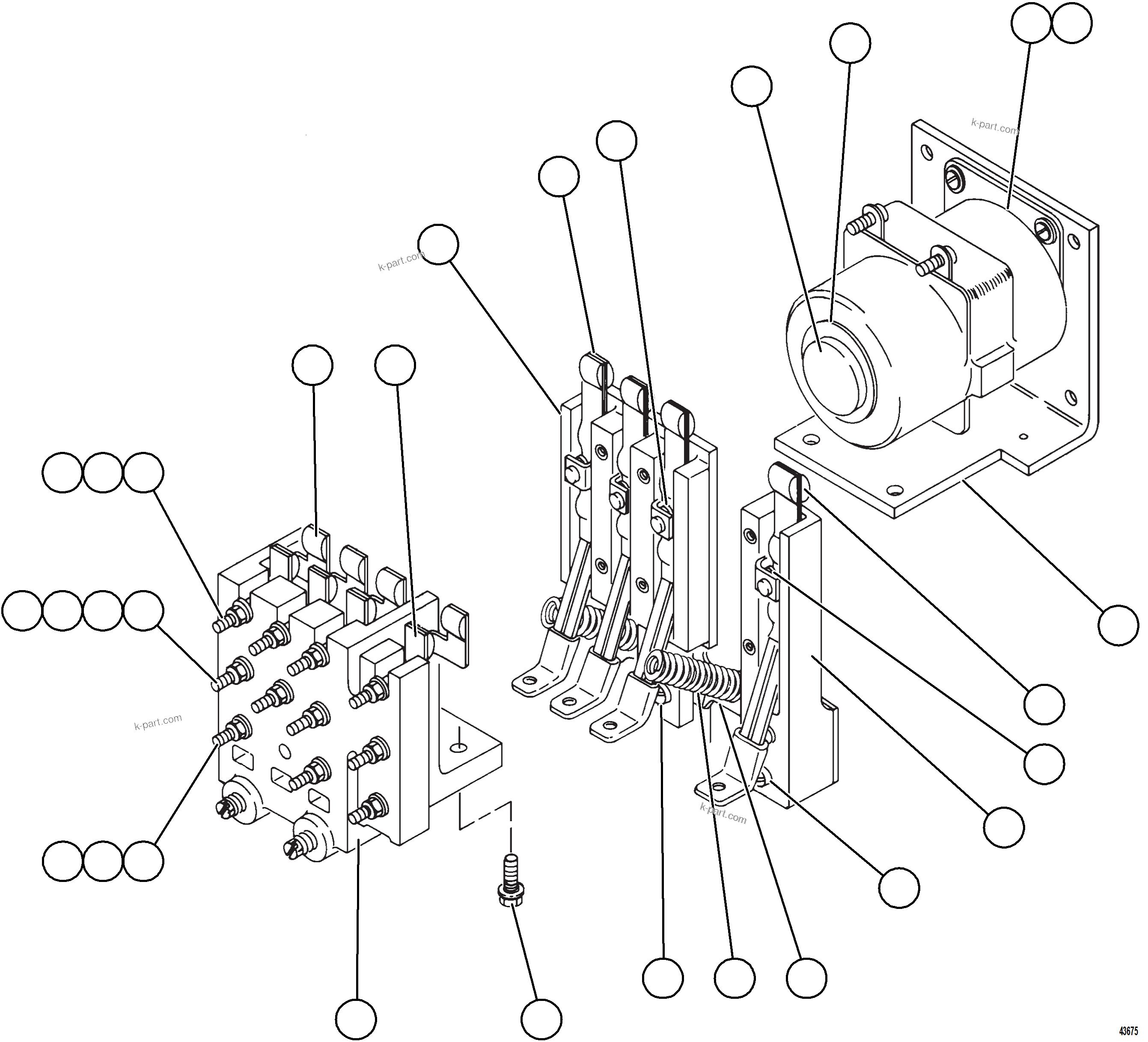 Komatsu parts book diagram for AFE73-V 980E-4 S/N A40166 - A40172  BUENAVISTA: RELAY - CPR & GFR    VG7043