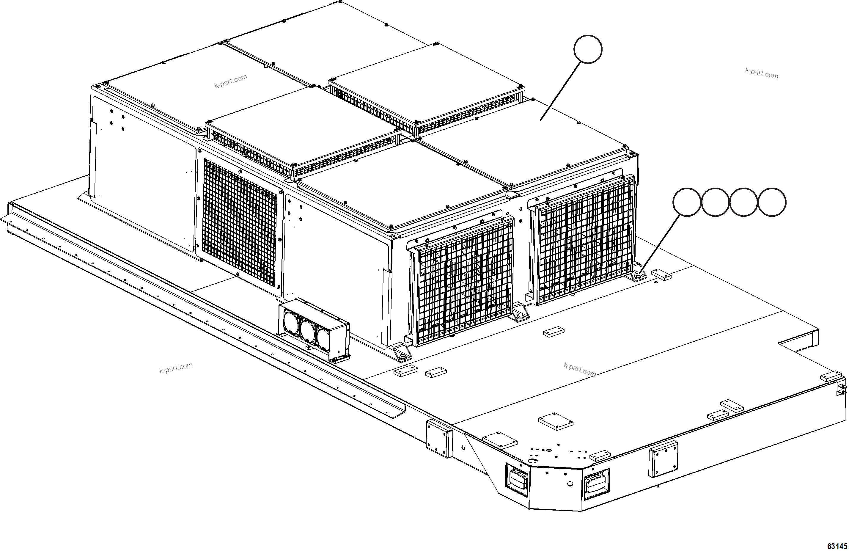 Komatsu parts book diagram for AFE73-V 980E-4 S/N A40166 - A40172  BUENAVISTA: RETARDING GRID INSTALLATION