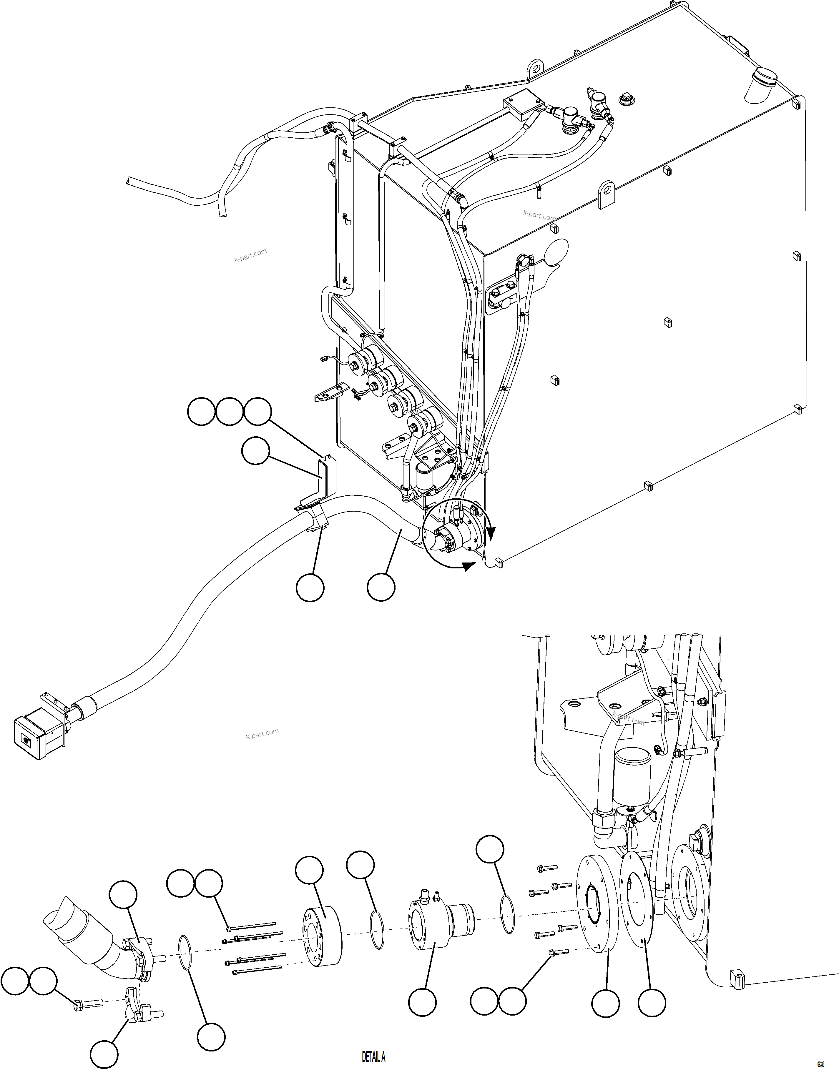 Komatsu parts book diagram for AFE75-AM 980E-5 S/N A50142 - A50143  SPENCE: FUEL TANK REMOTE FILL - LH    2/2