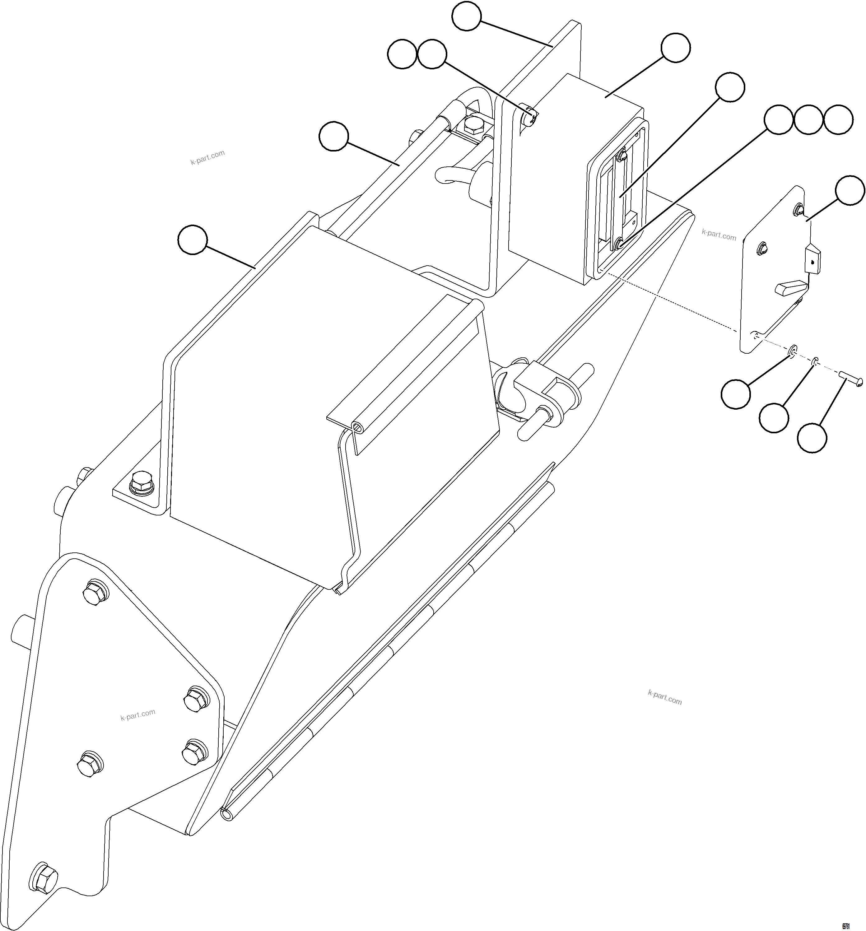 Komatsu parts book diagram for AFE75-AM 980E-5 S/N A50142 - A50143  SPENCE: GROUND LEVEL LADDER LIGHTS SWITCH