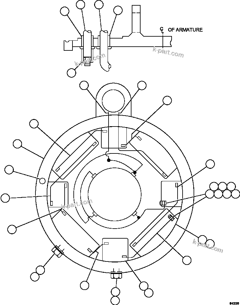 Komatsu parts book diagram for AFE75-AM 980E-5 S/N A50142 - A50143  SPENCE: GRID BLOWER MOTOR    2/4    XA4146