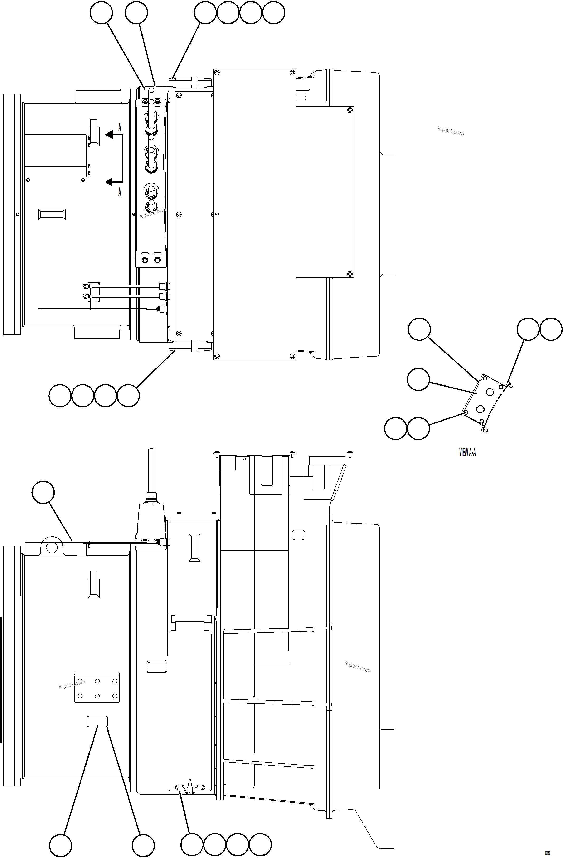 Komatsu parts book diagram for AFE75-AM 980E-5 S/N A50142 - A50143  SPENCE: ALTERNATOR ASSEMBLY    5/6    58B-06-10363