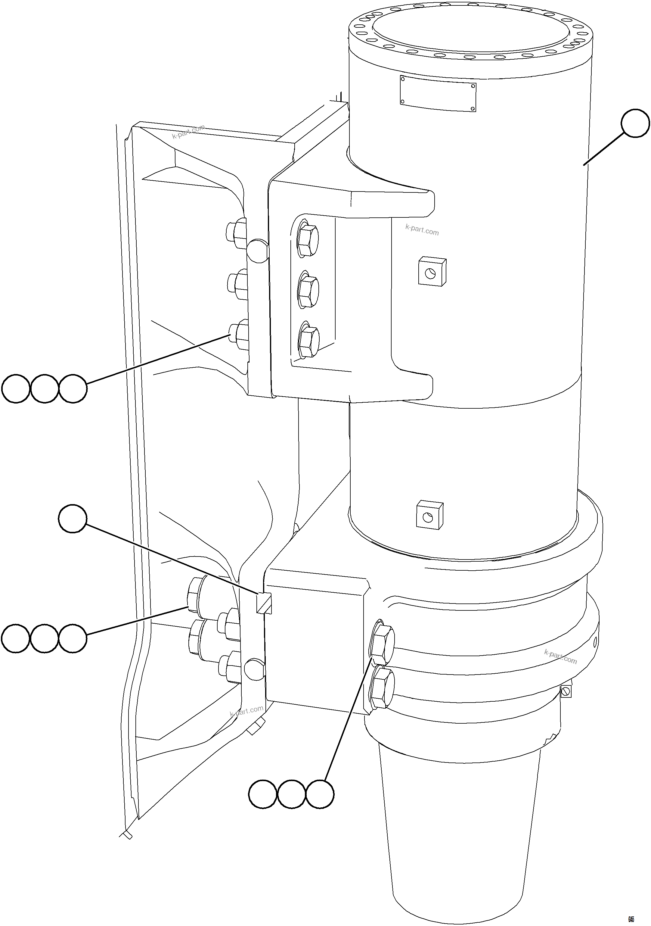 Komatsu parts book diagram for AFE75-AM 980E-5 S/N A50142 - A50143  SPENCE: FRONT SUSPENSION INSTALLATION - FRAME